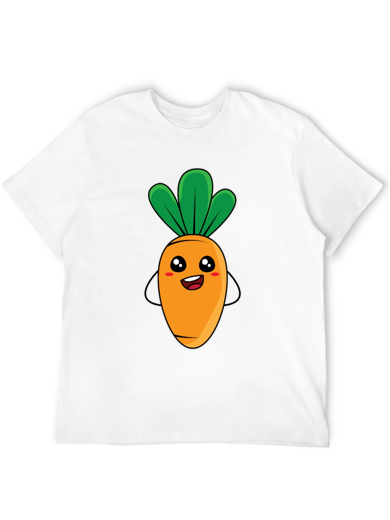 Cute Carrot Graphic Tee - Black Unisex T-Shirt