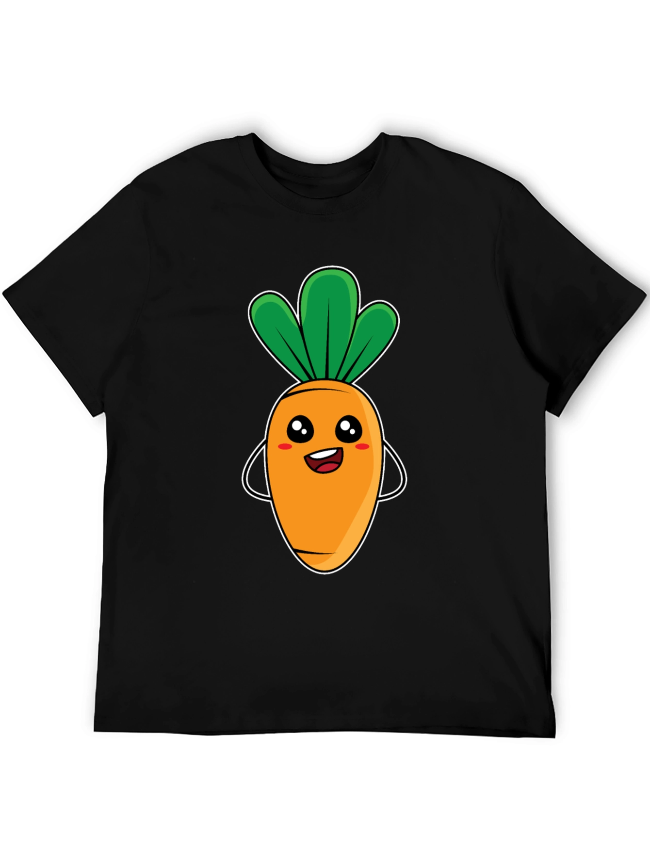 Cute Carrot Graphic Tee - Black Unisex T-Shirt