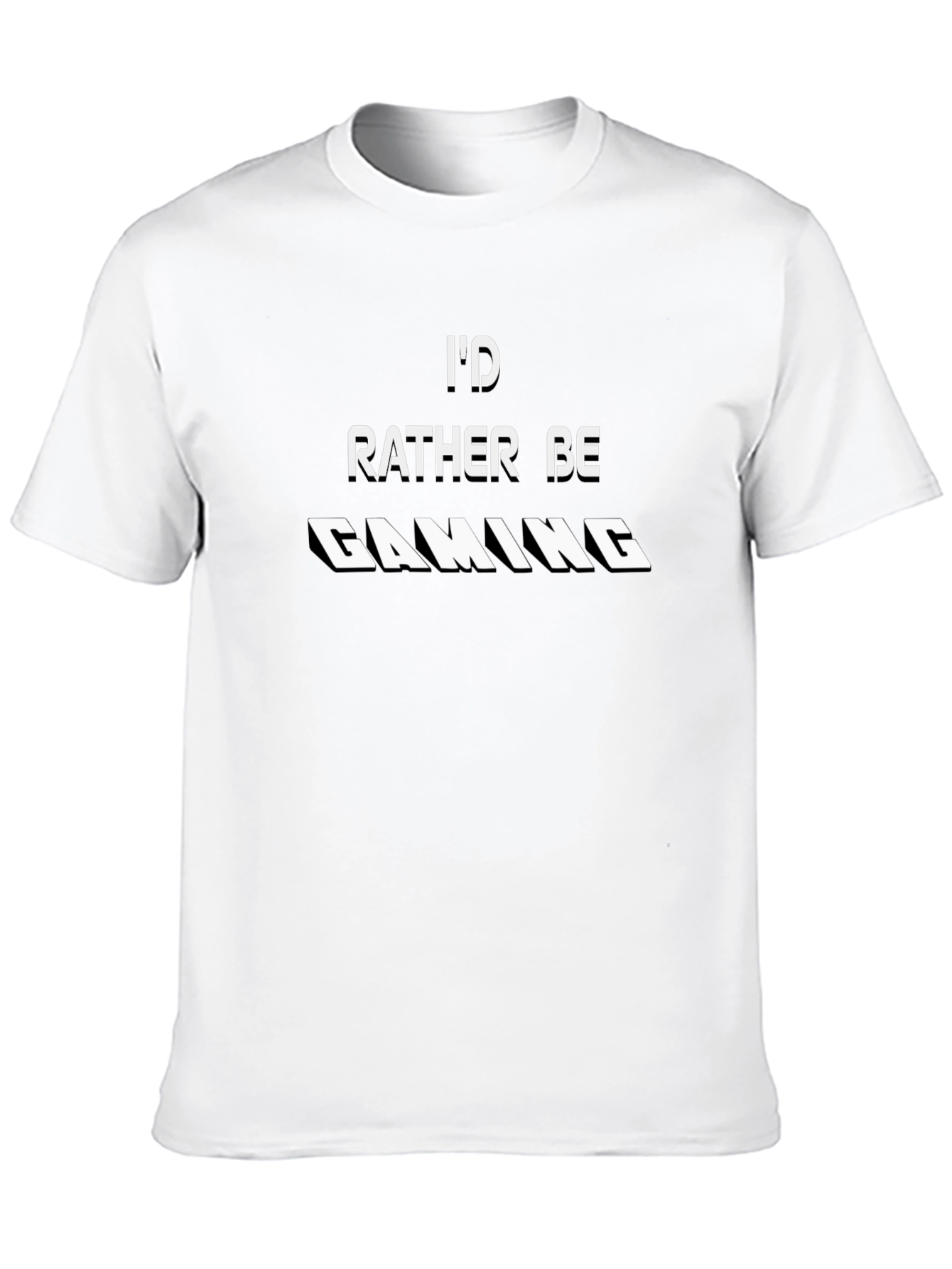 Id Rather Be Gaming Black T-Shirt