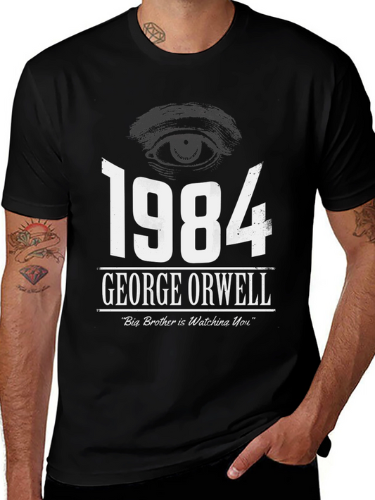 1984 George Orwell Big Brother is Watching You Black T-Shirt
