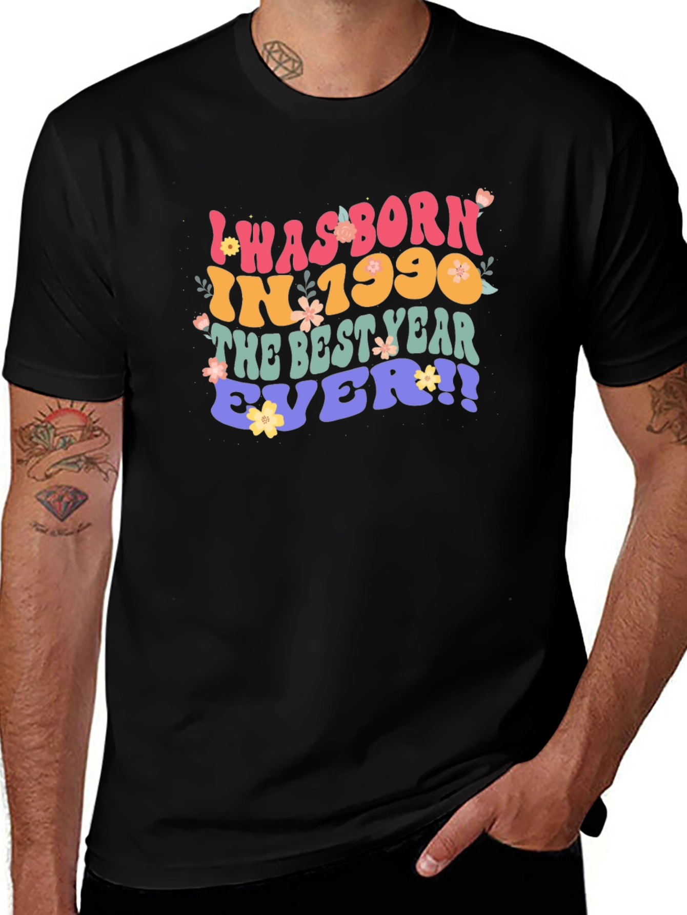 Born in 1990 Retro Style Graphic T-Shirt