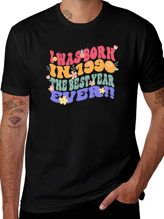Born in 1990 Retro Style Graphic T-Shirt