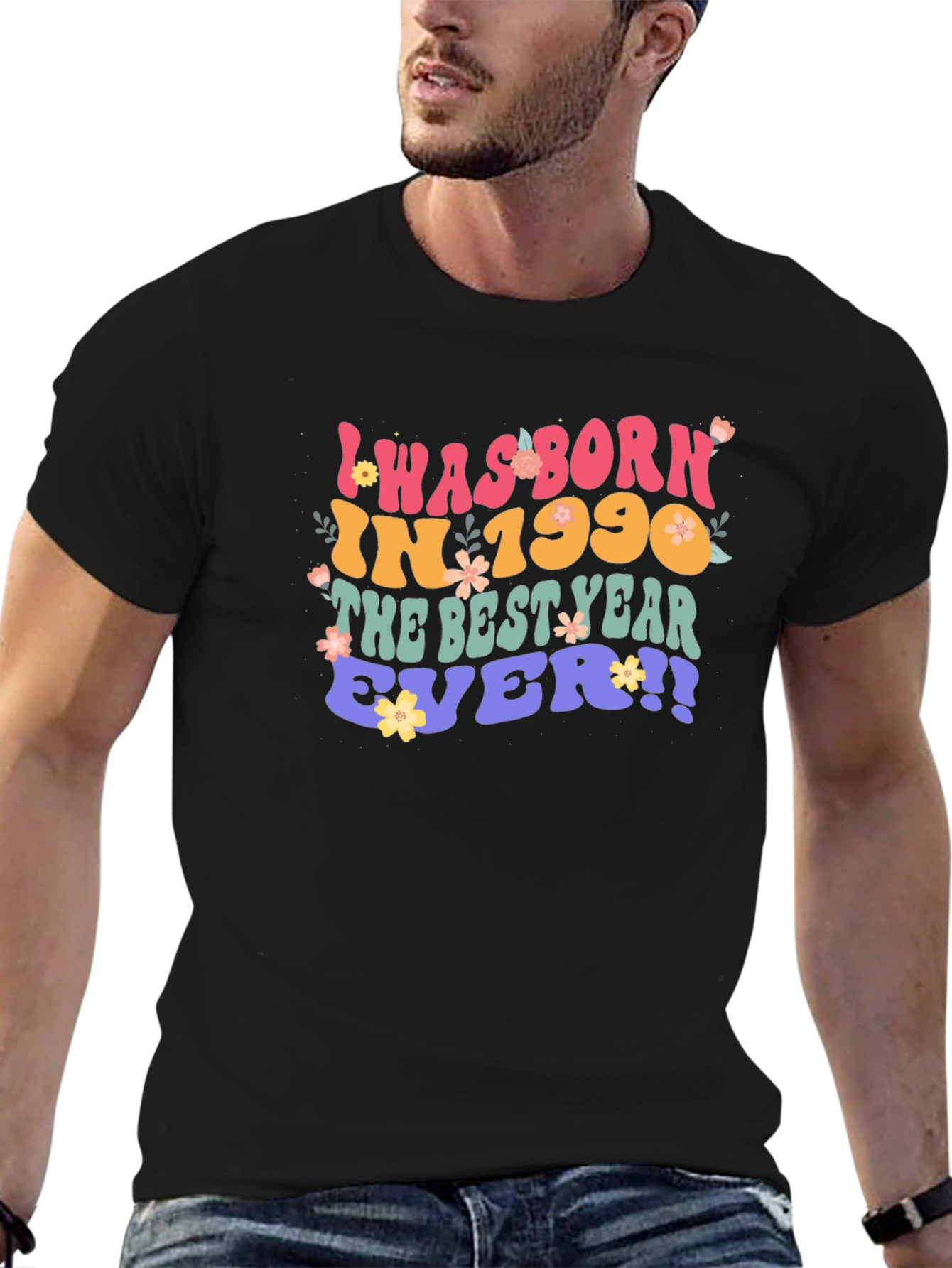 Born in 1990 Retro Style Graphic T-Shirt
