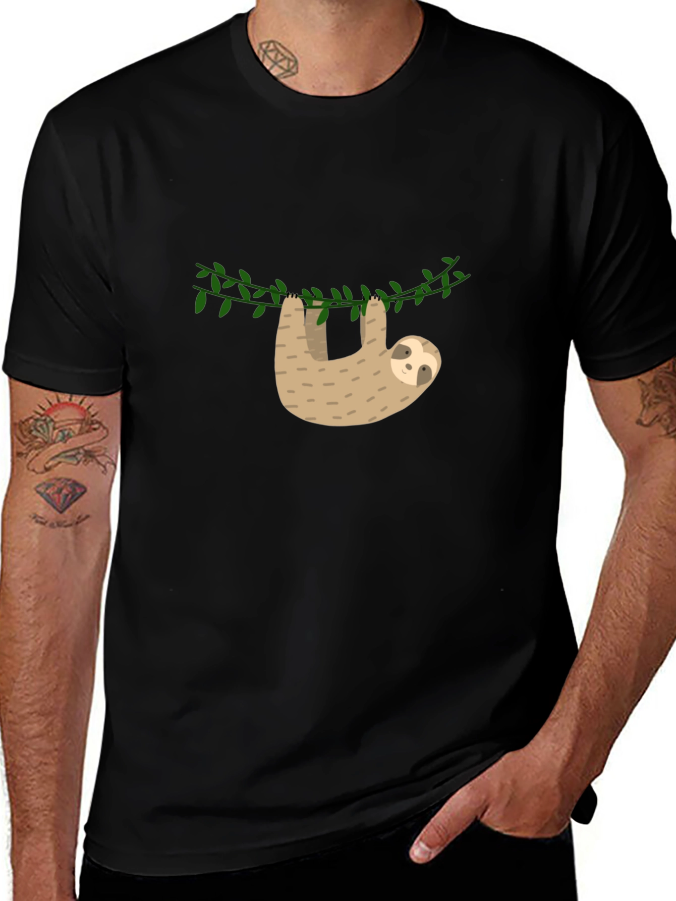 Sloth Hangin Around Graphic Tee - Casual Comfort
