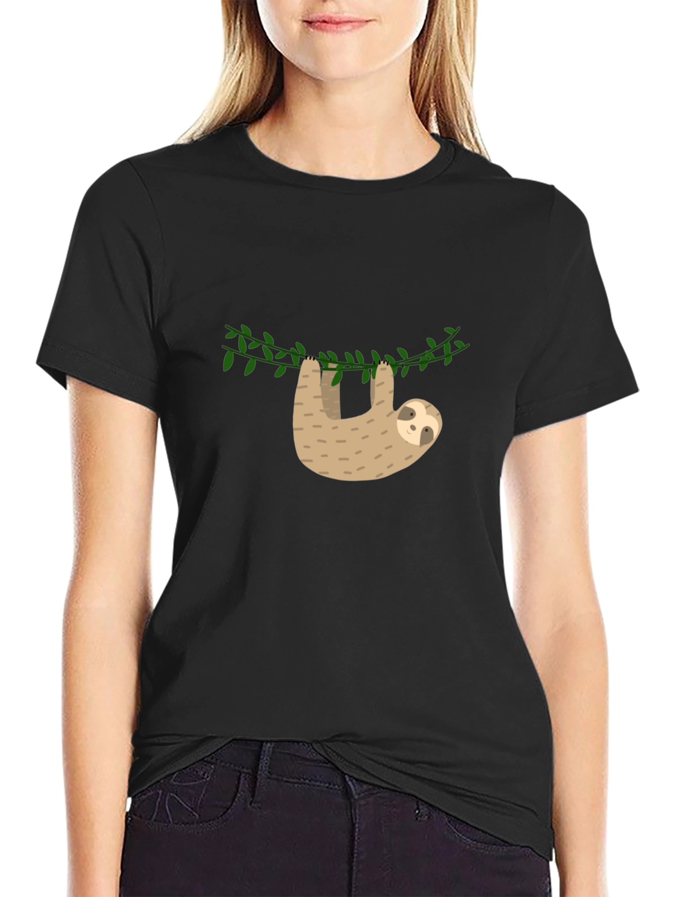 Sloth Hangin Around Graphic Tee - Casual Comfort