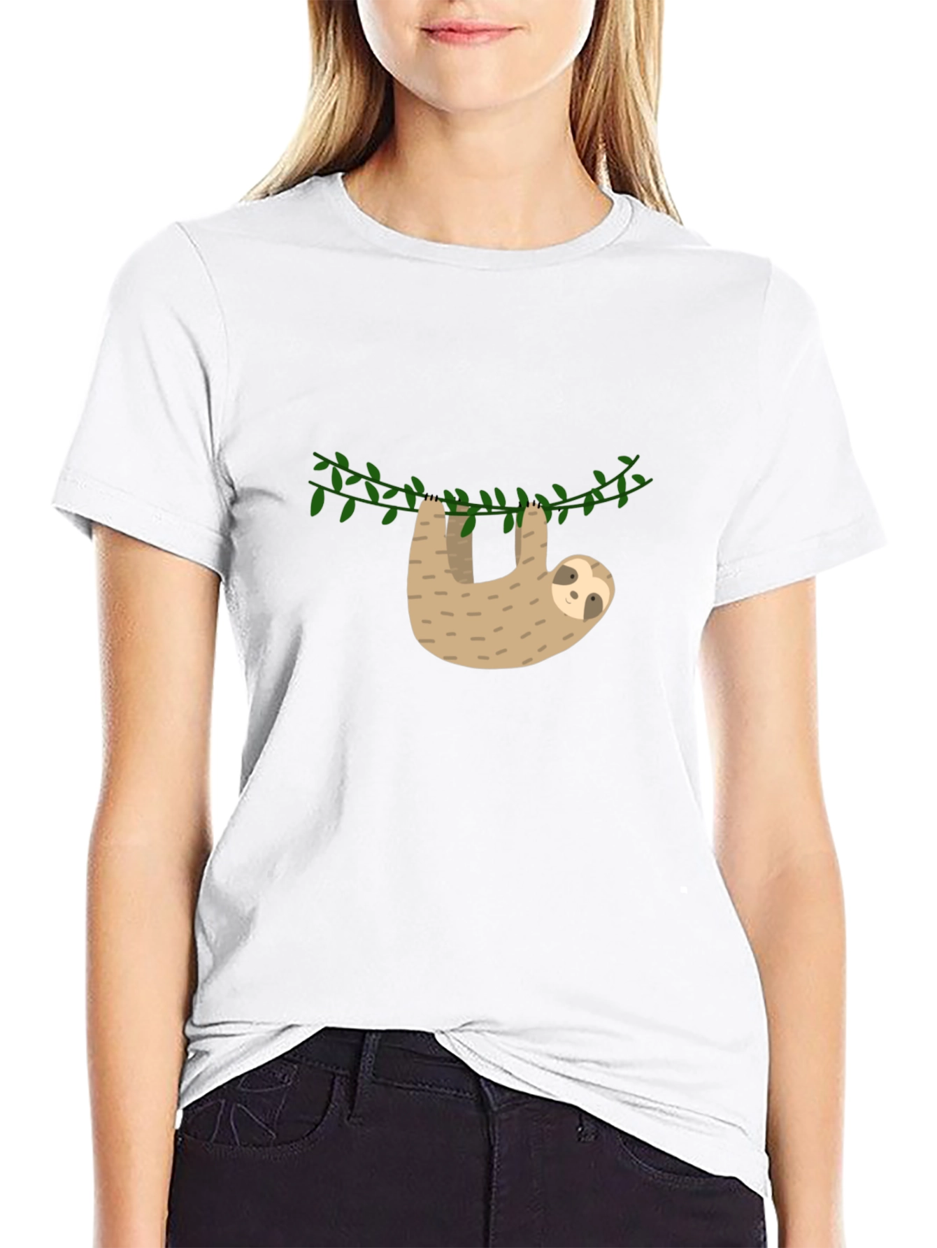 Sloth Hangin Around Graphic Tee - Casual Comfort