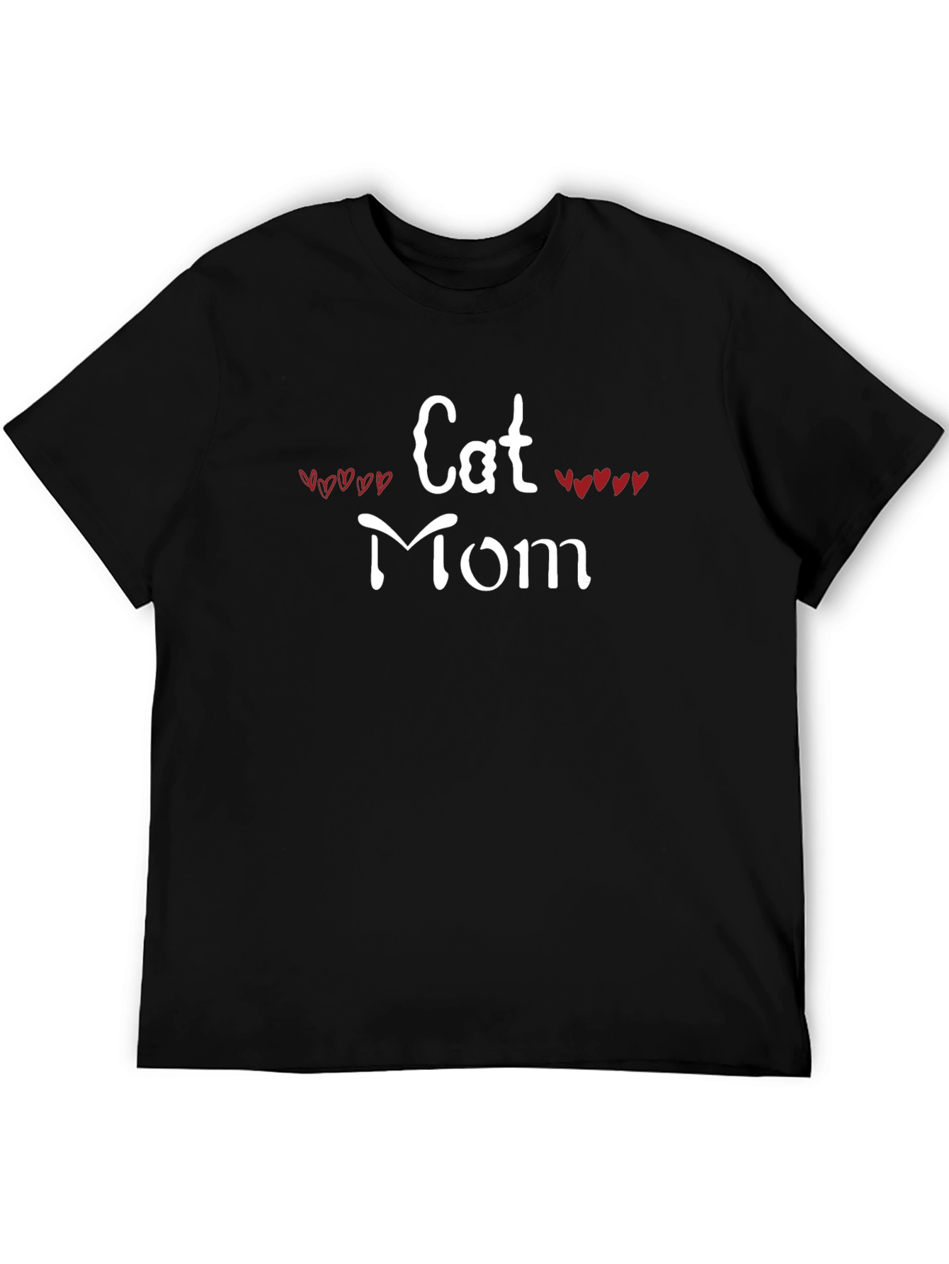 Cat Mom T-Shirt - Heart Accents