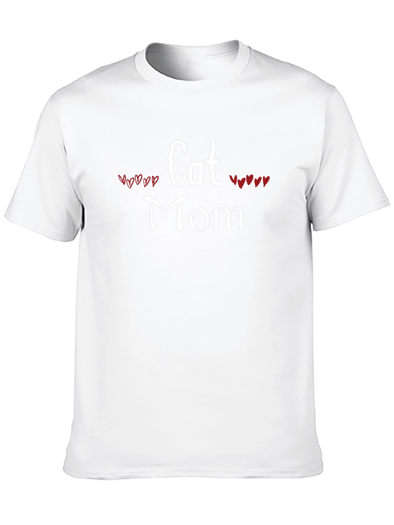 Cat Mom T-Shirt - Heart Accents