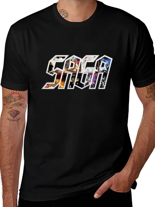 SAGA Band T-Shirt: Album Art Graphic Tee