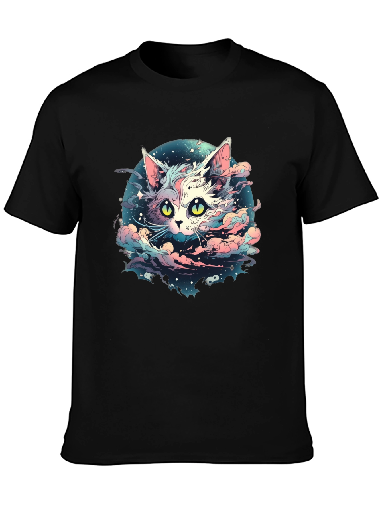 Celestial Cat T-Shirt - Cosmic Feline Design