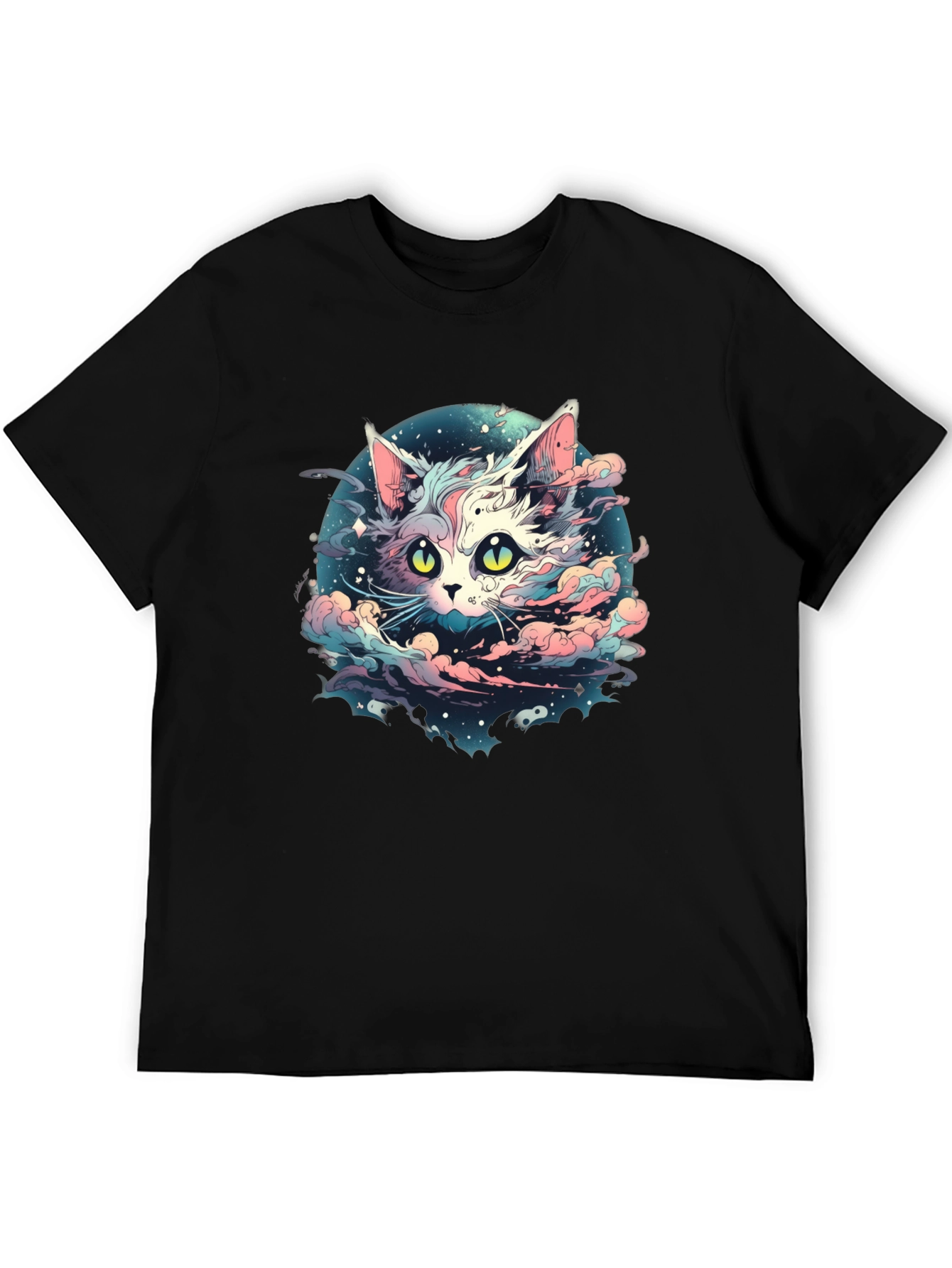 Celestial Cat T-Shirt - Cosmic Feline Design
