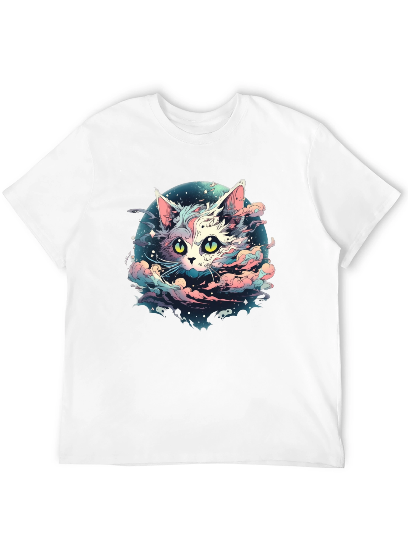 Celestial Cat T-Shirt - Cosmic Feline Design