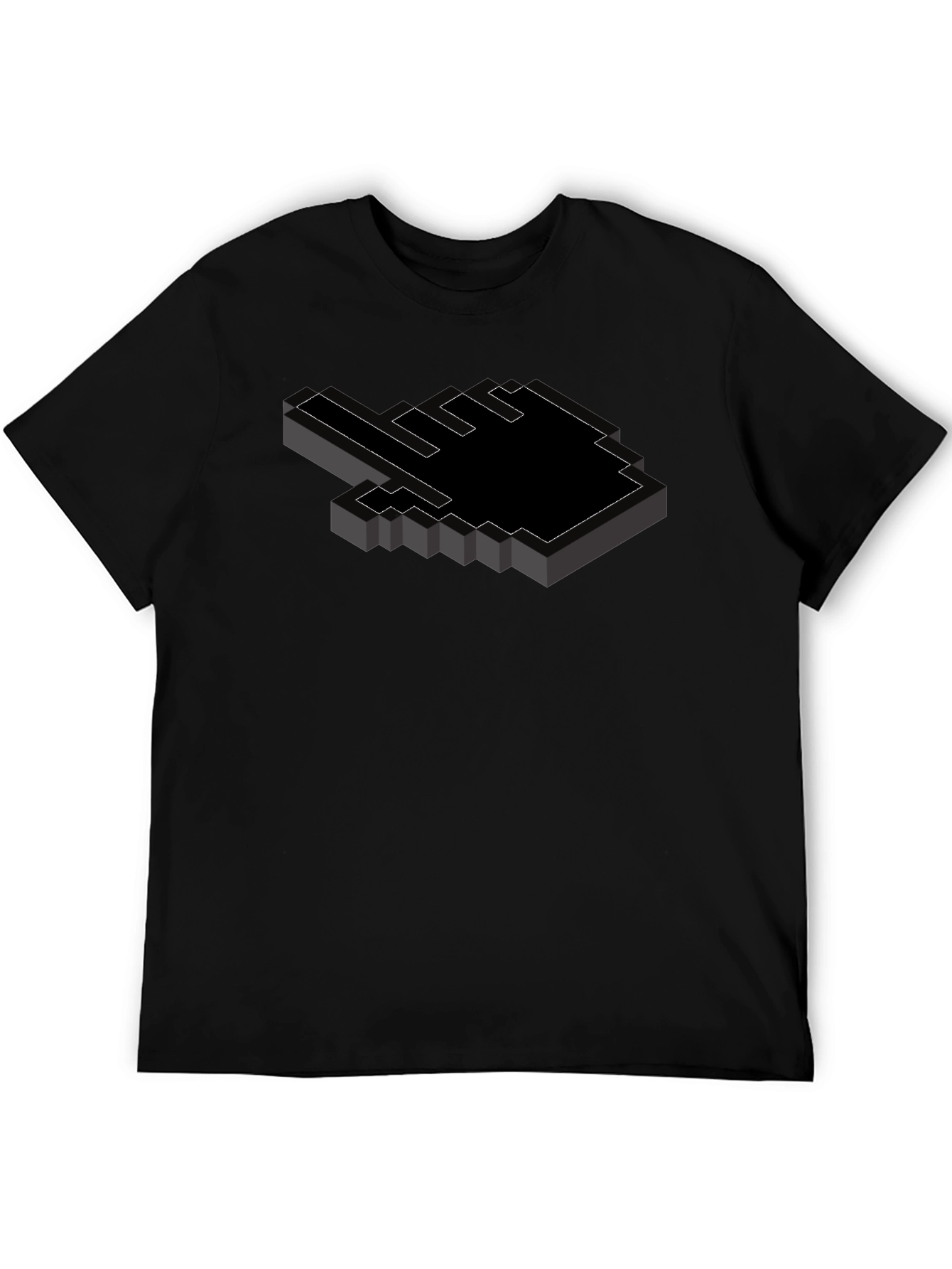 Pixel Hand Pointer Black Graphic Tee