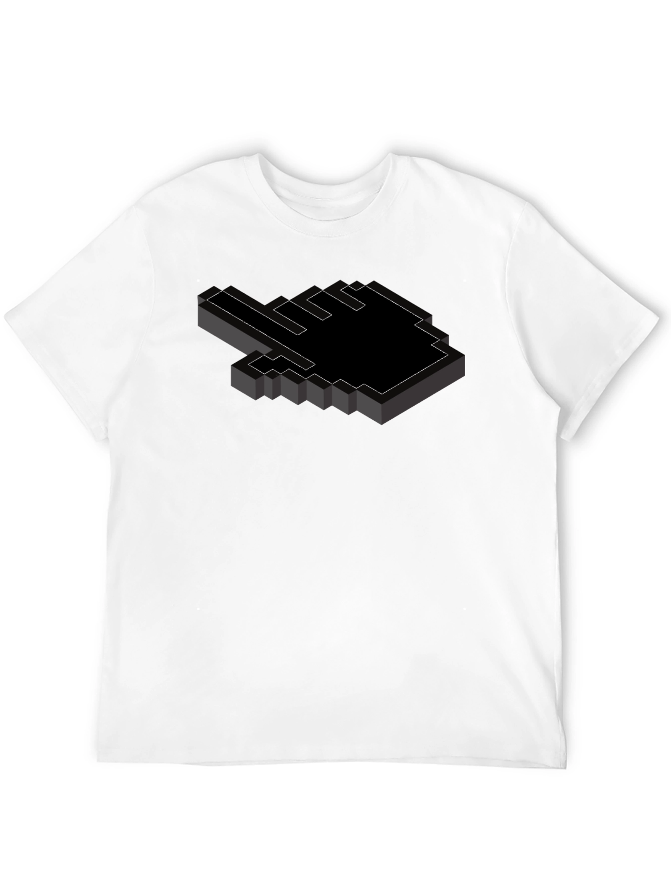 Pixel Hand Pointer Black Graphic Tee