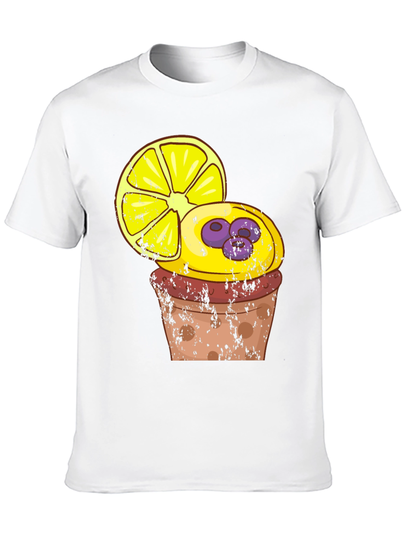 Lemon Blueberry Cupcake Graphic T-Shirt