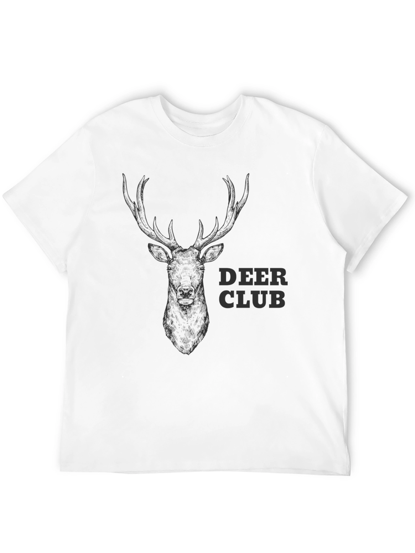 Deer Club Graphic T-Shirt - Stylish Mens Tee