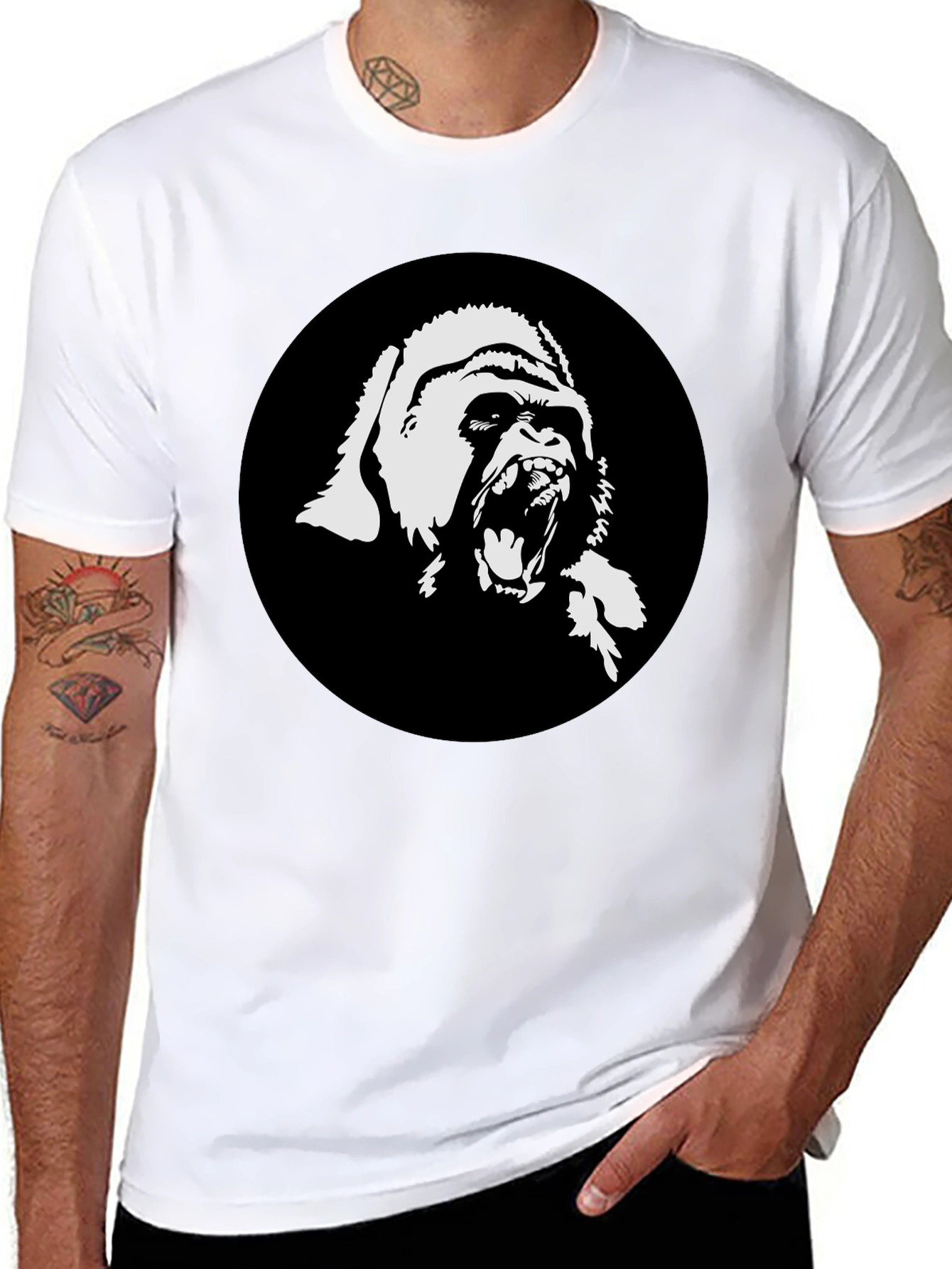 Bold Gorilla Graphic Black T-Shirt