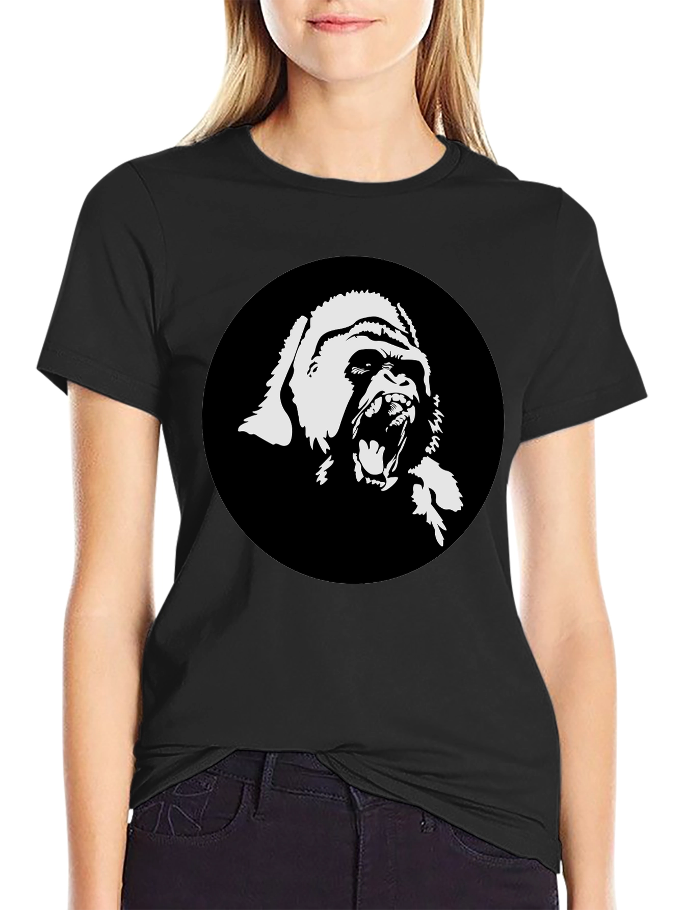 Bold Gorilla Graphic Black T-Shirt