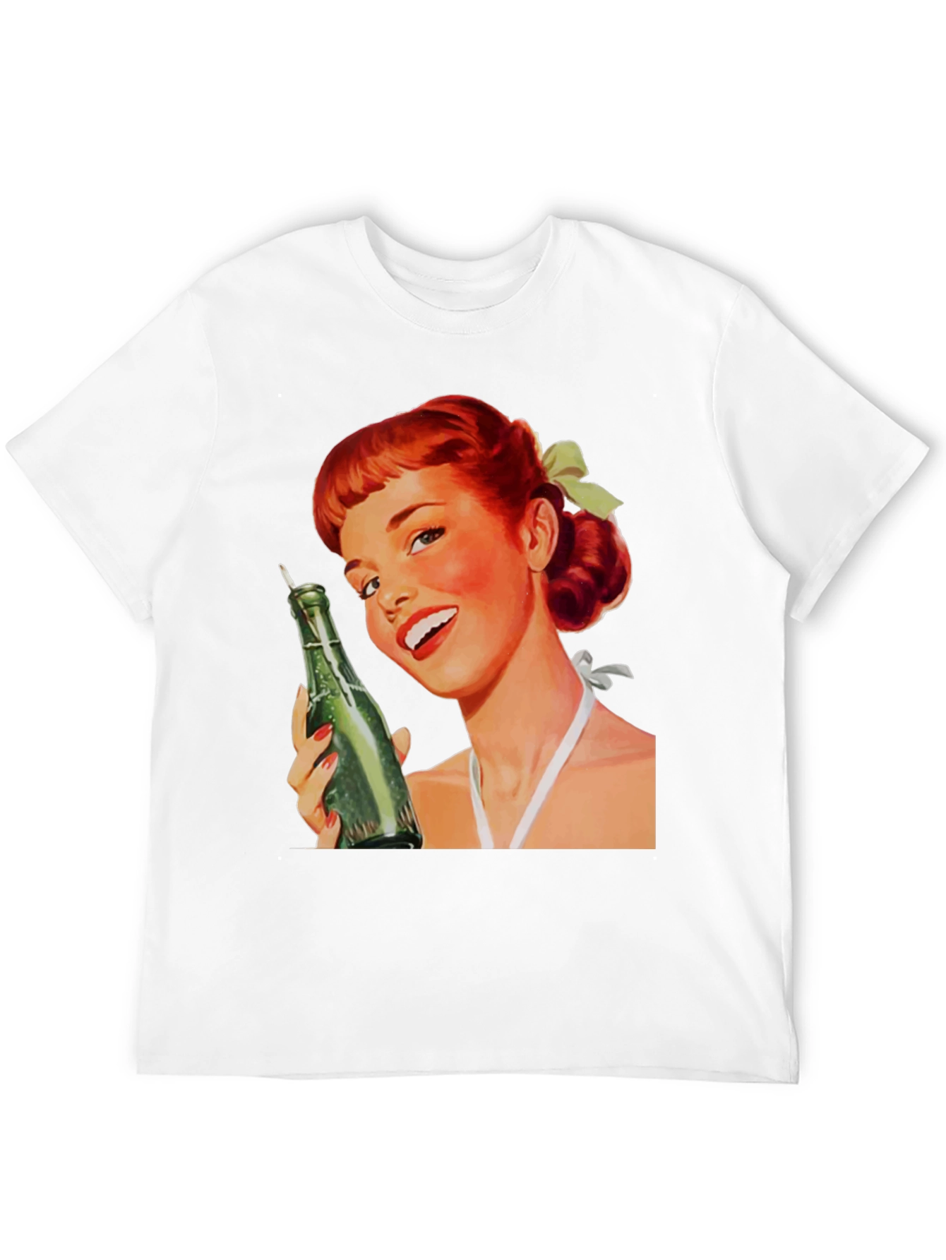 Retro Pin-Up Girl Black Graphic Tee