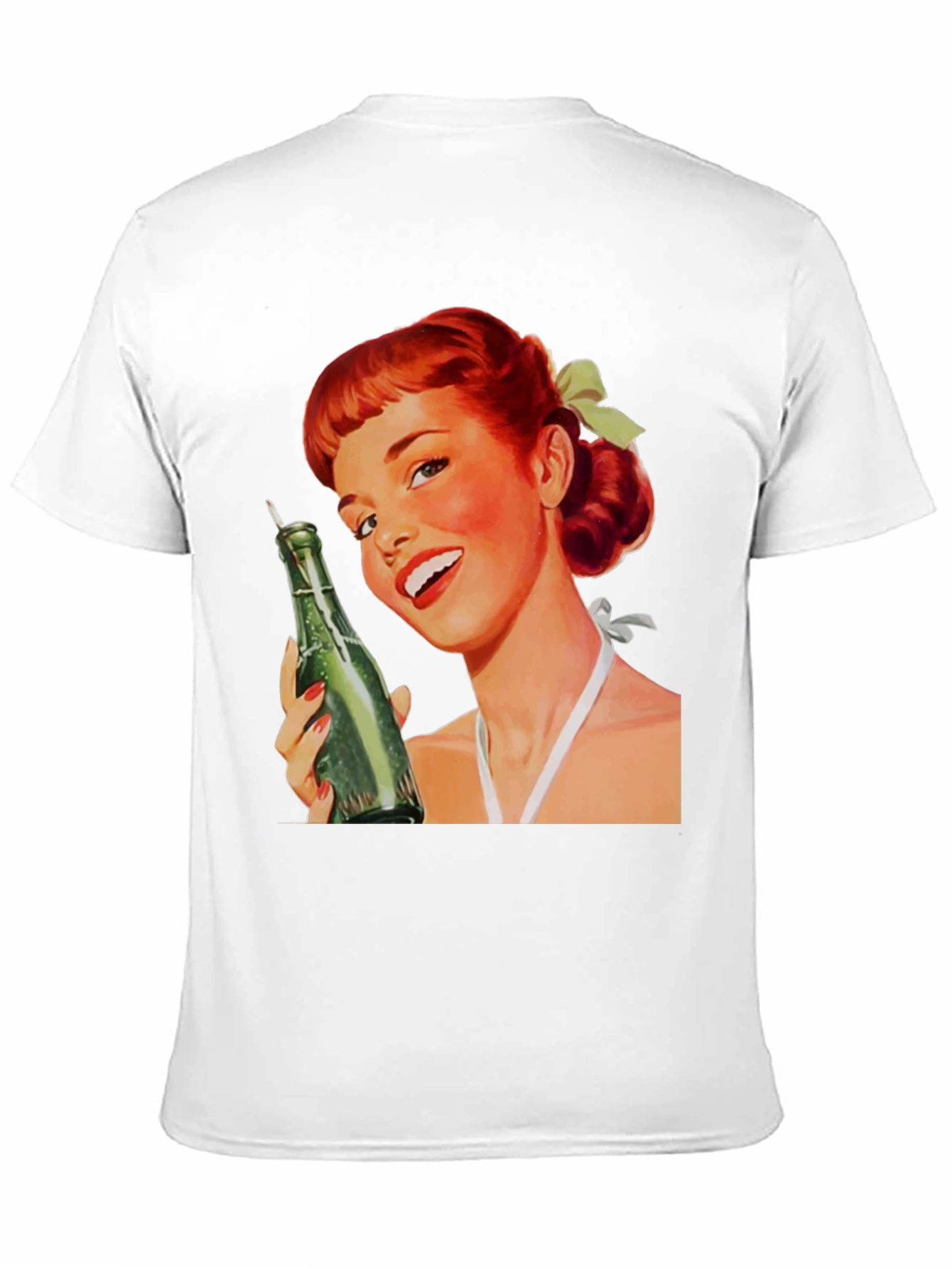 Retro Pin-Up Girl Black Graphic Tee