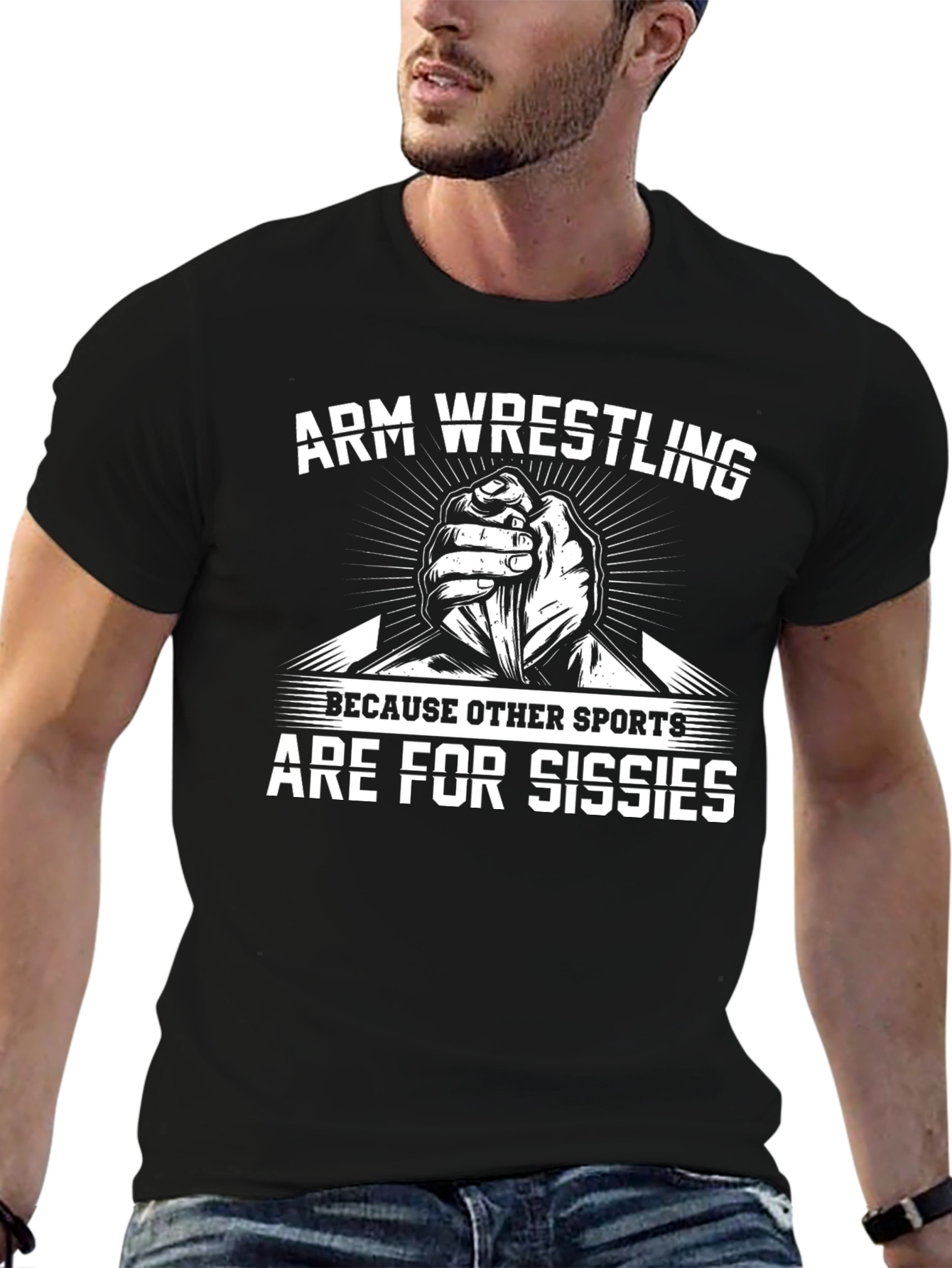 Arm Wrestling Sissies Graphic T-Shirt