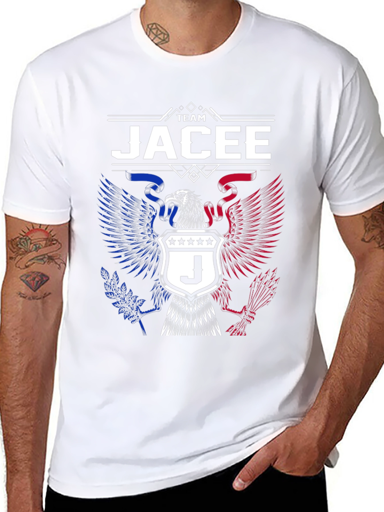Team Jacee Eagle Graphic T-Shirt - Patriotic Tee