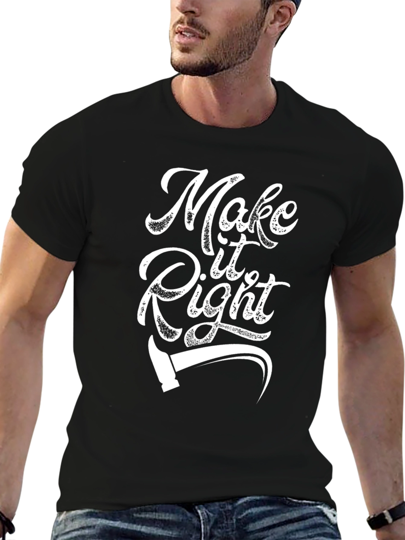 Make It Right T-Shirt - Black Graphic Tee