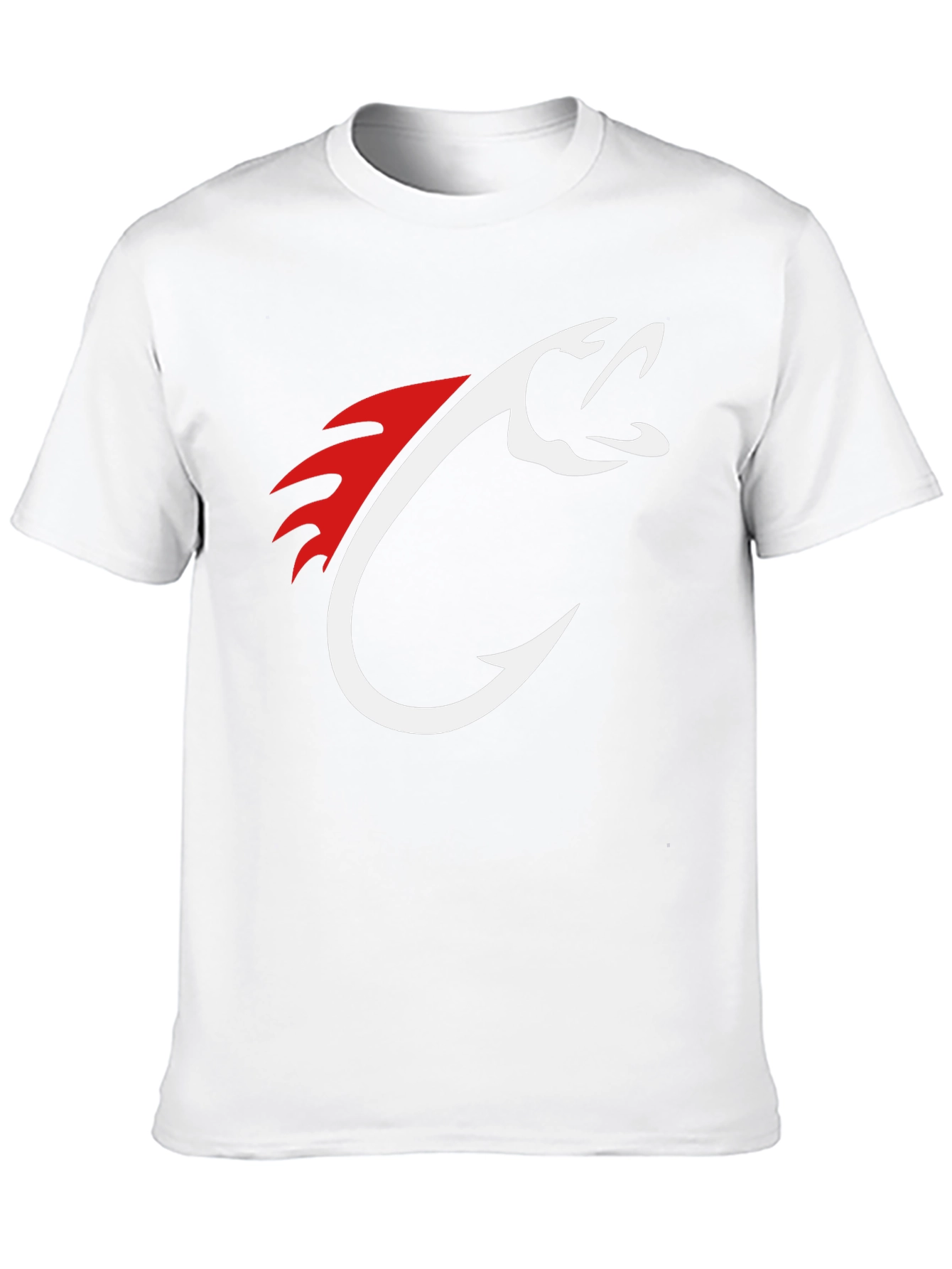 Mens Black Fishing Hook Graphic Tee