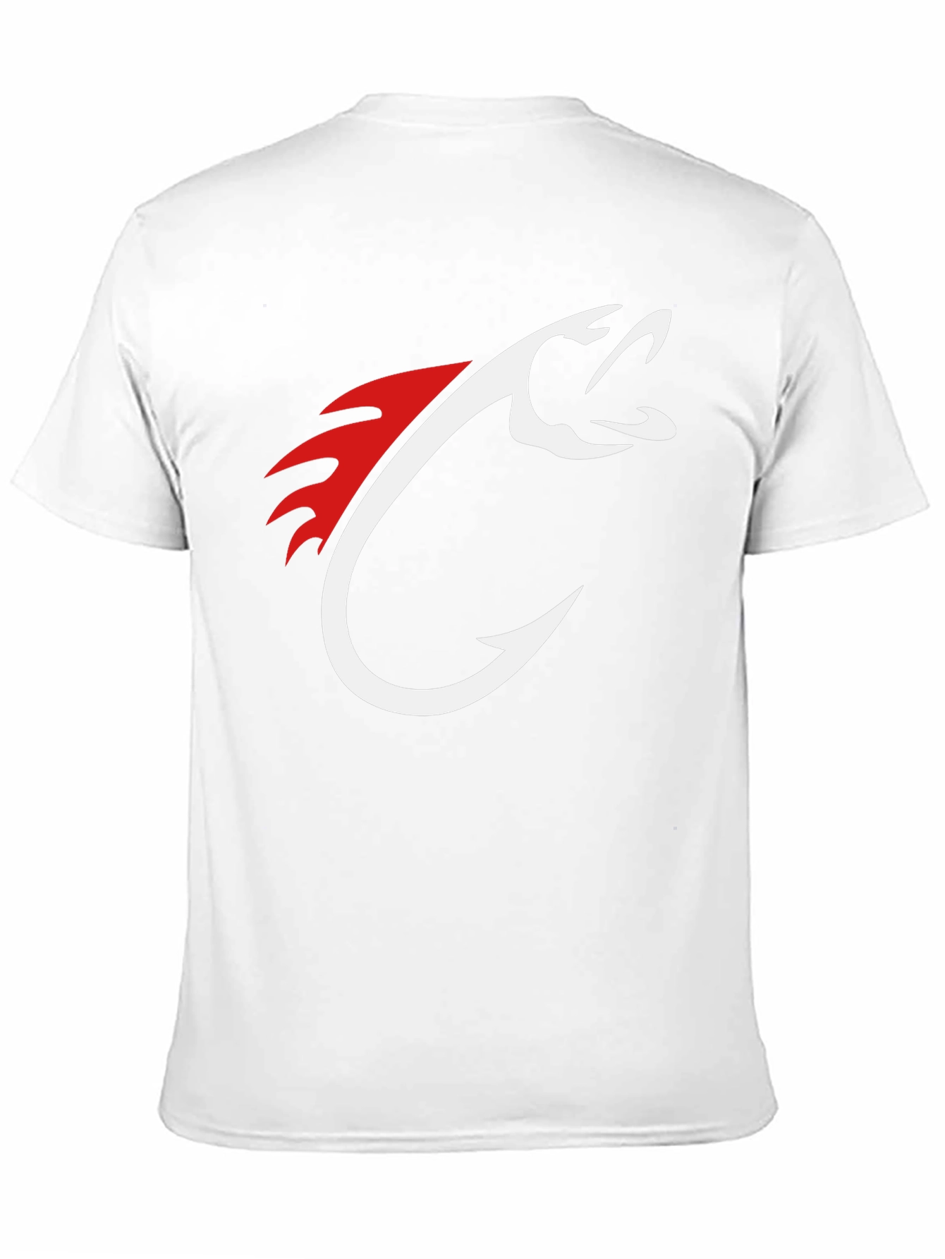 Mens Black Fishing Hook Graphic Tee