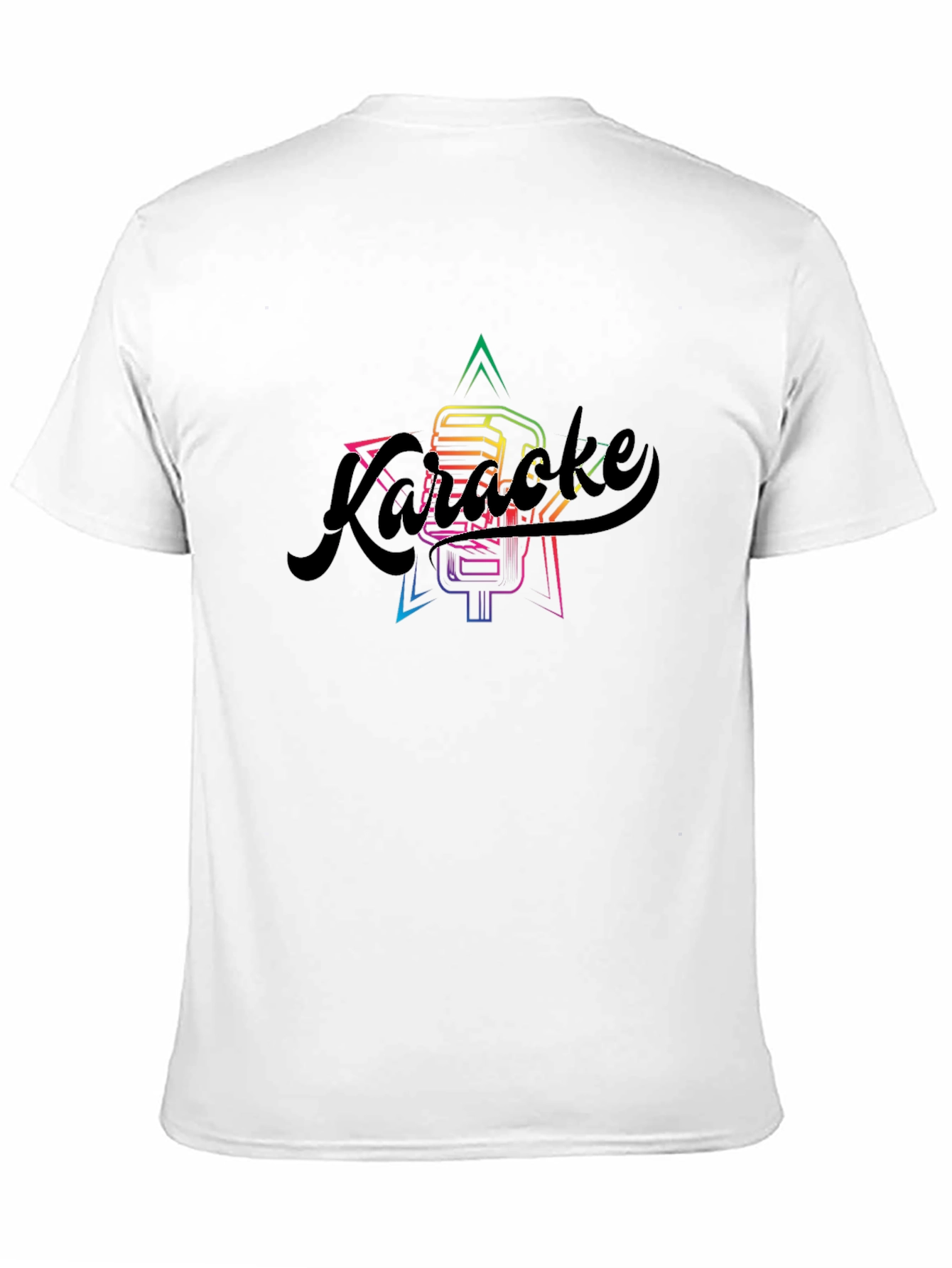 Karaoke Microphone Graphic T-Shirt - Black