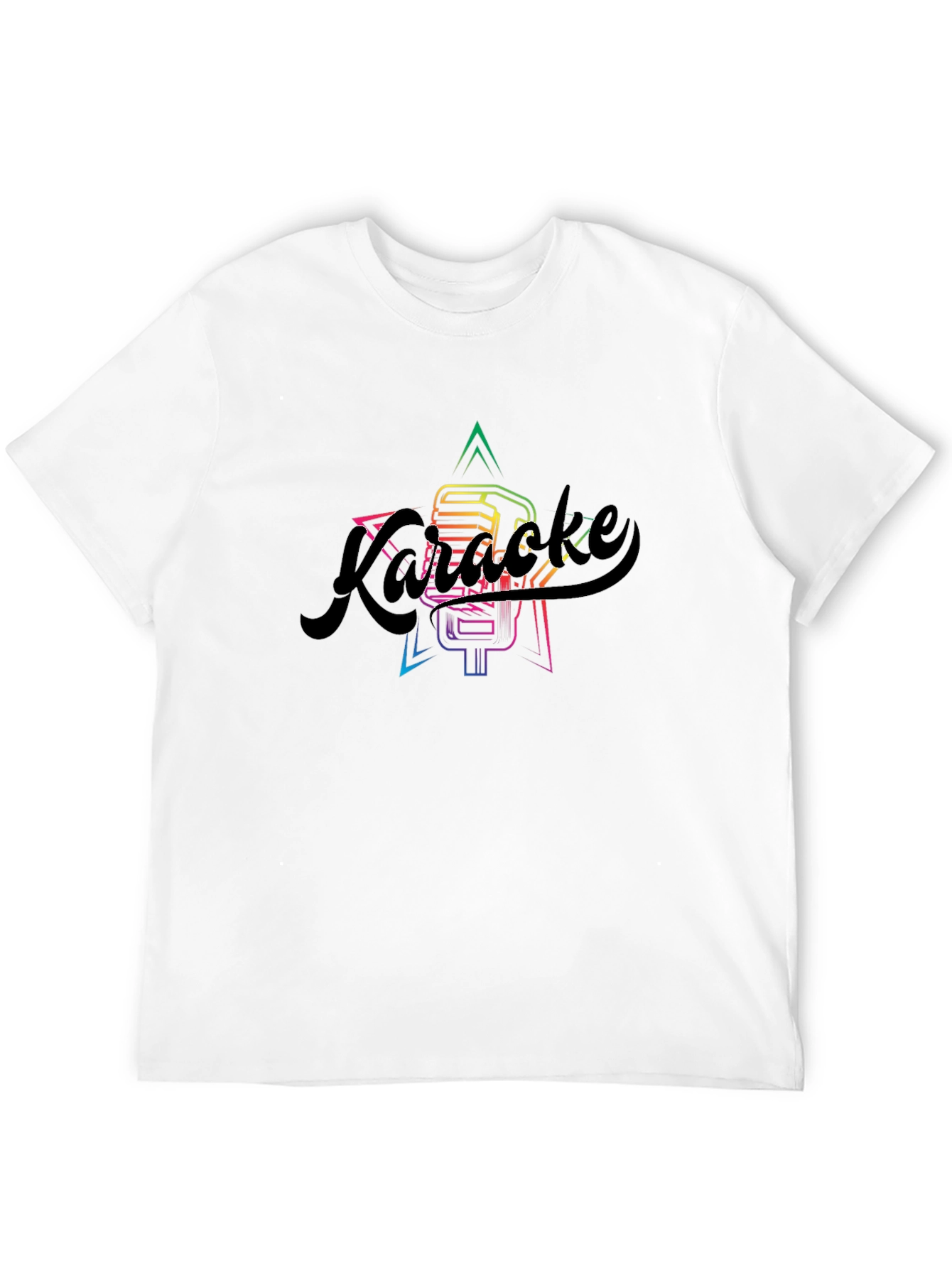 Karaoke Microphone Graphic T-Shirt - Black