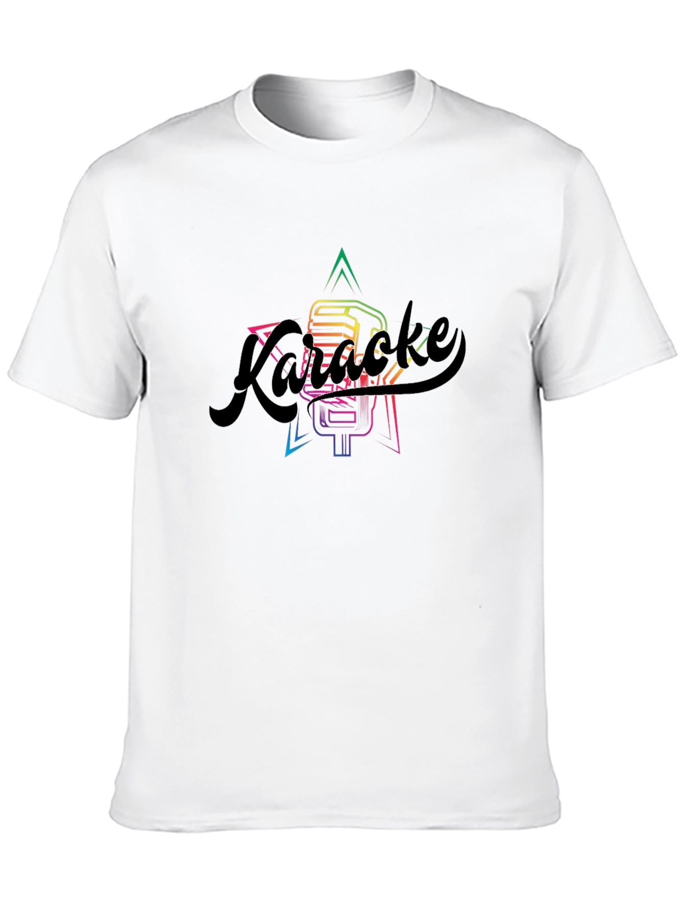 Karaoke Microphone Graphic T-Shirt - Black