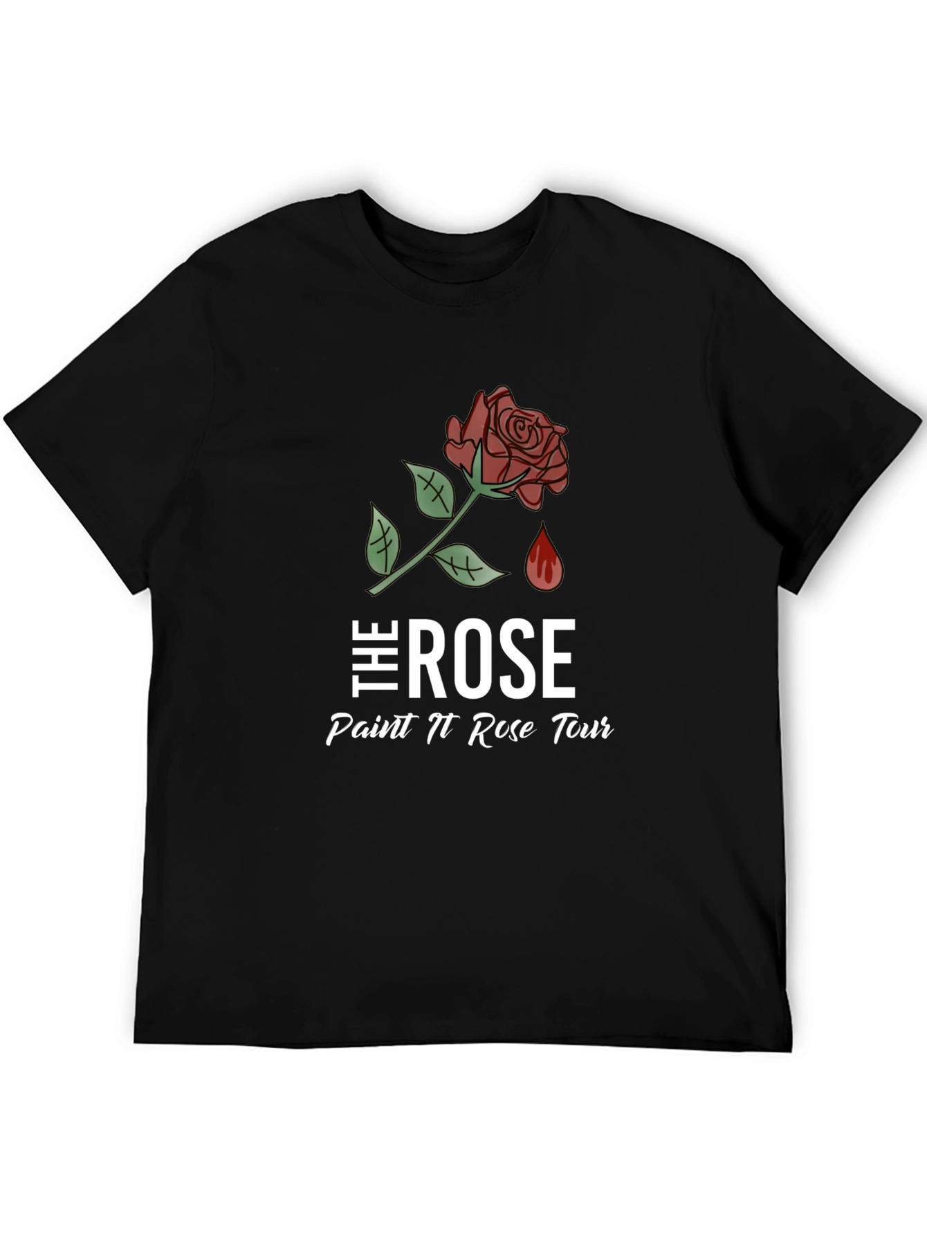 The Rose Paint N Rose Tour Black T-Shirt