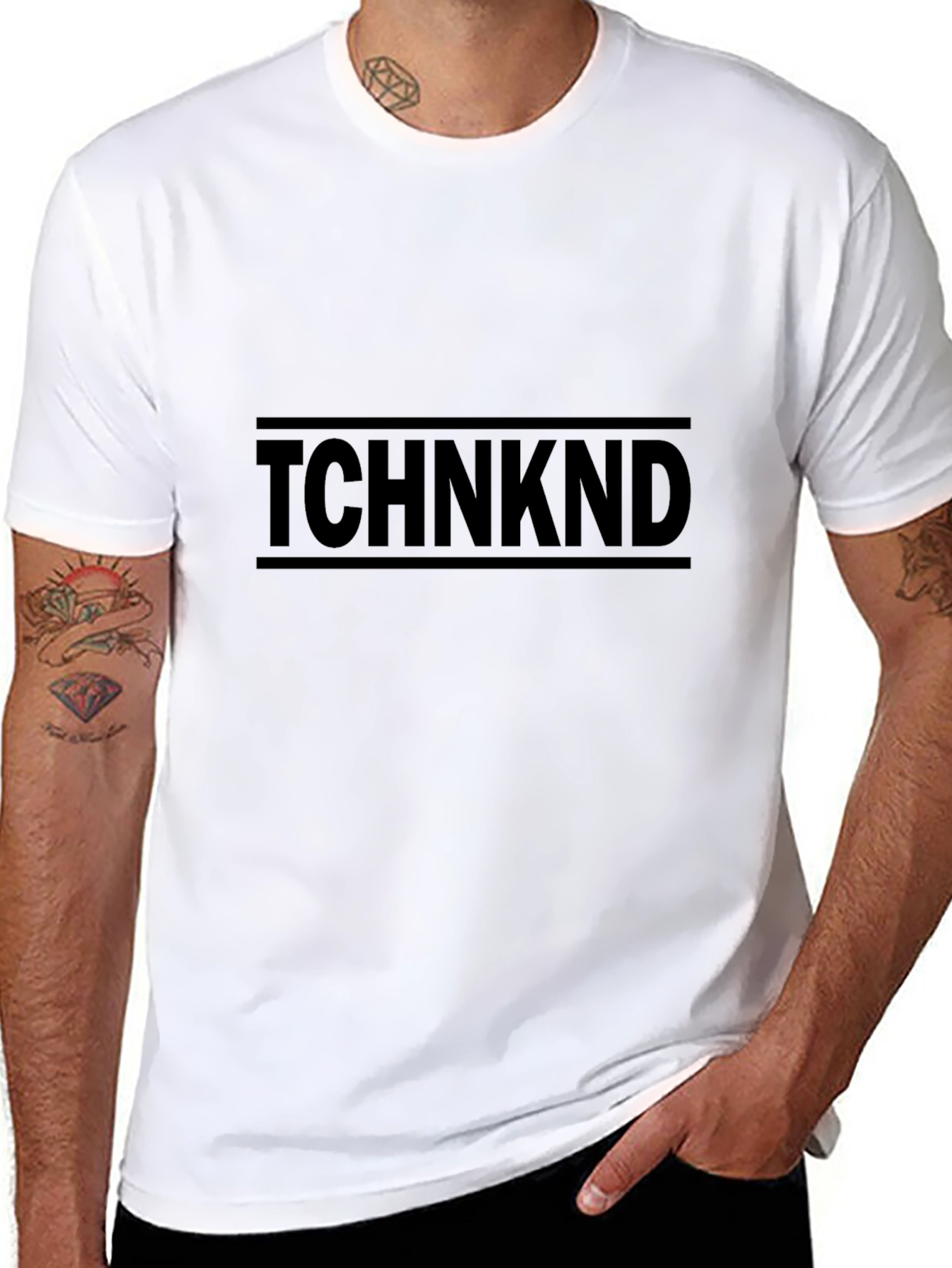 TCHNKND Graphic Tee - Black Cotton T-Shirt