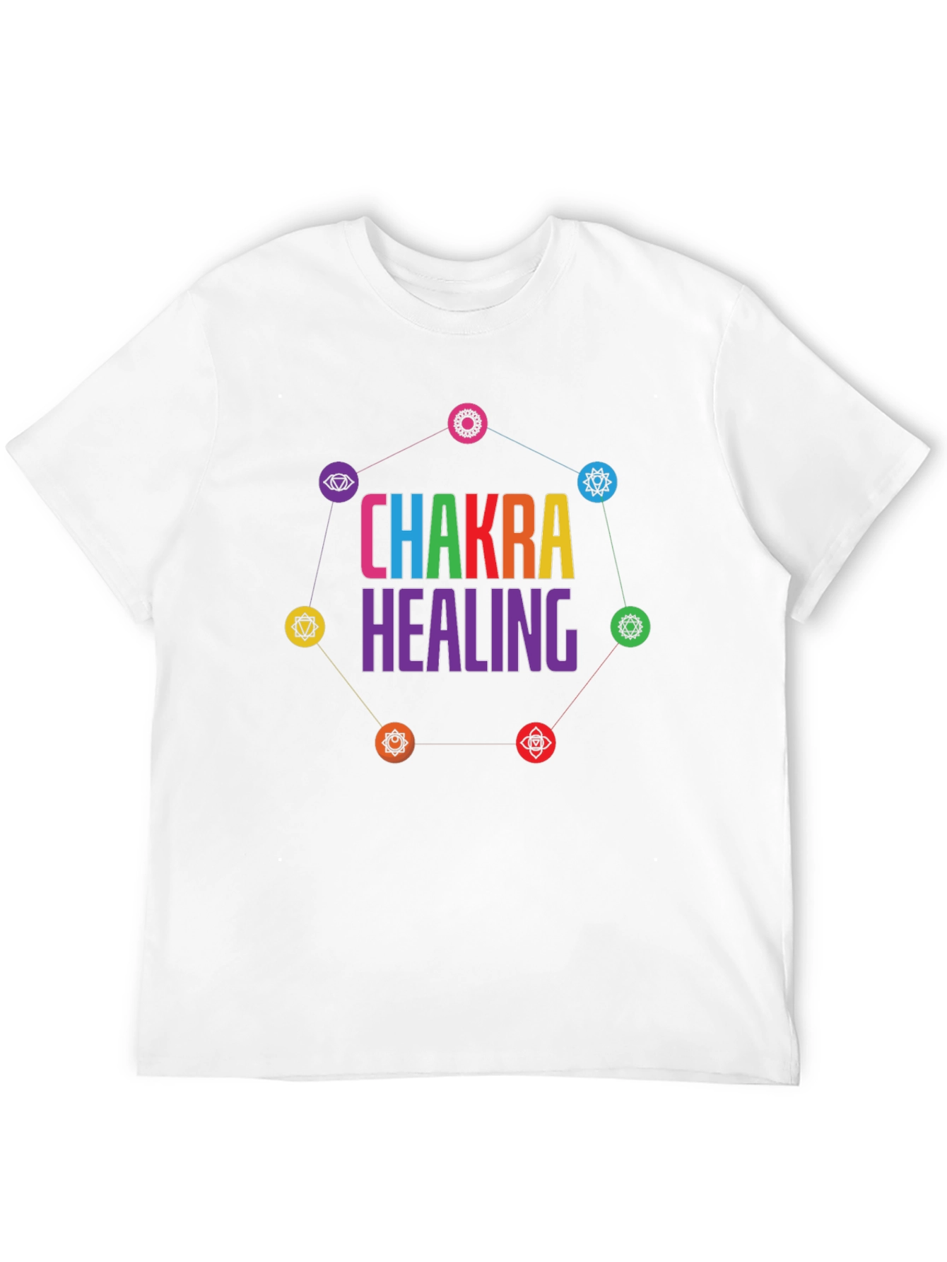 Chakra Healing Graphic T-Shirt Black