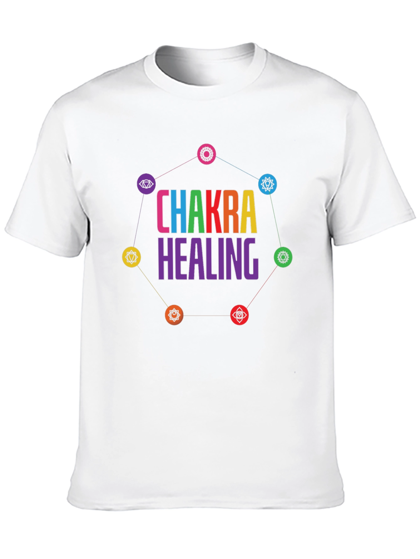 Chakra Healing Graphic T-Shirt Black