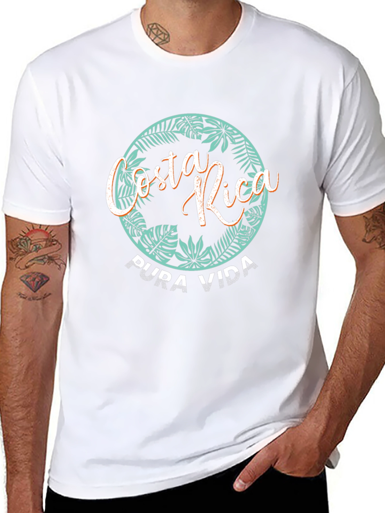 Costa Rica Pura Vida T-Shirt Tropical Graphic Tee