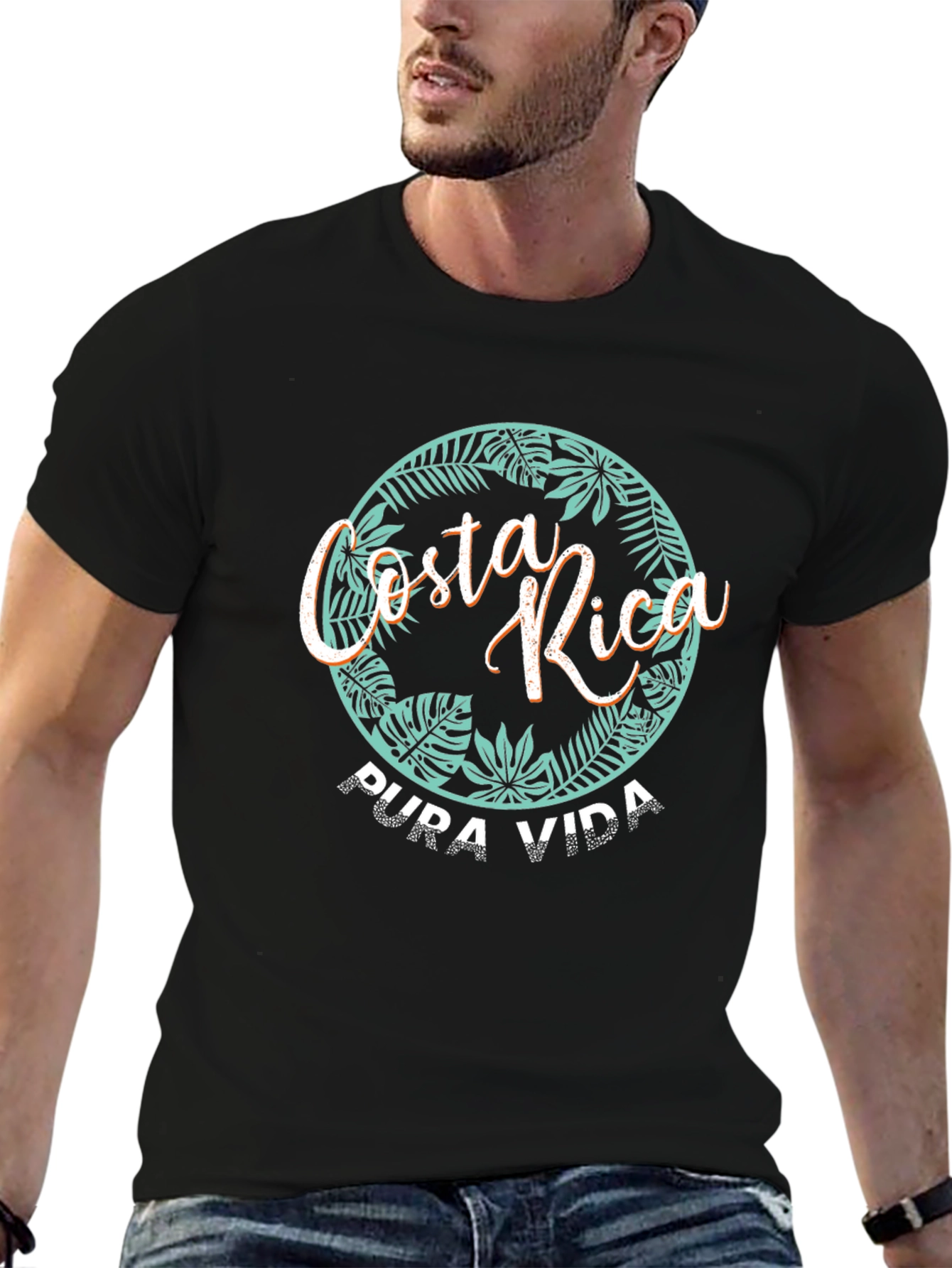 Costa Rica Pura Vida T-Shirt Tropical Graphic Tee