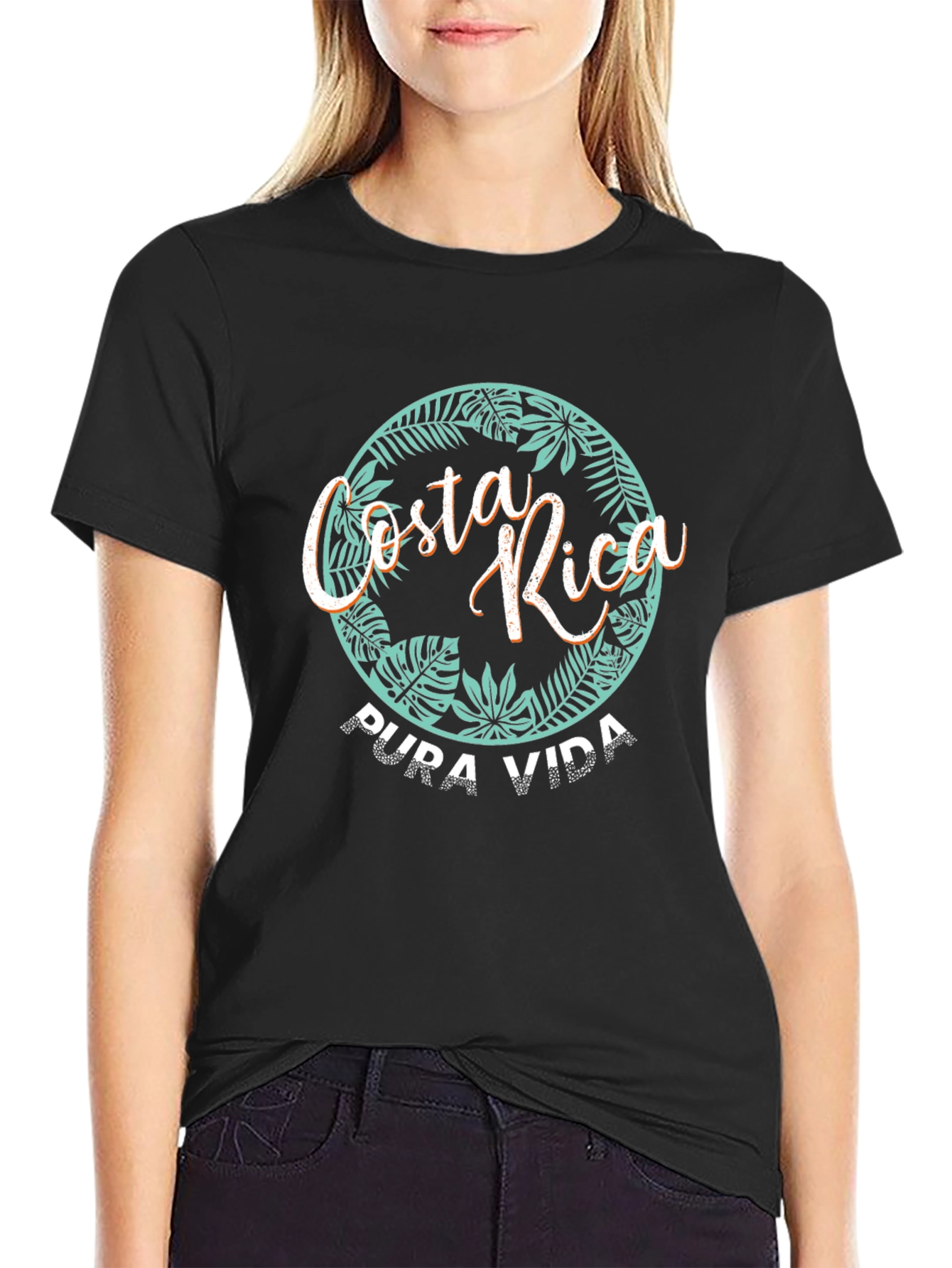 Costa Rica Pura Vida T-Shirt Tropical Graphic Tee
