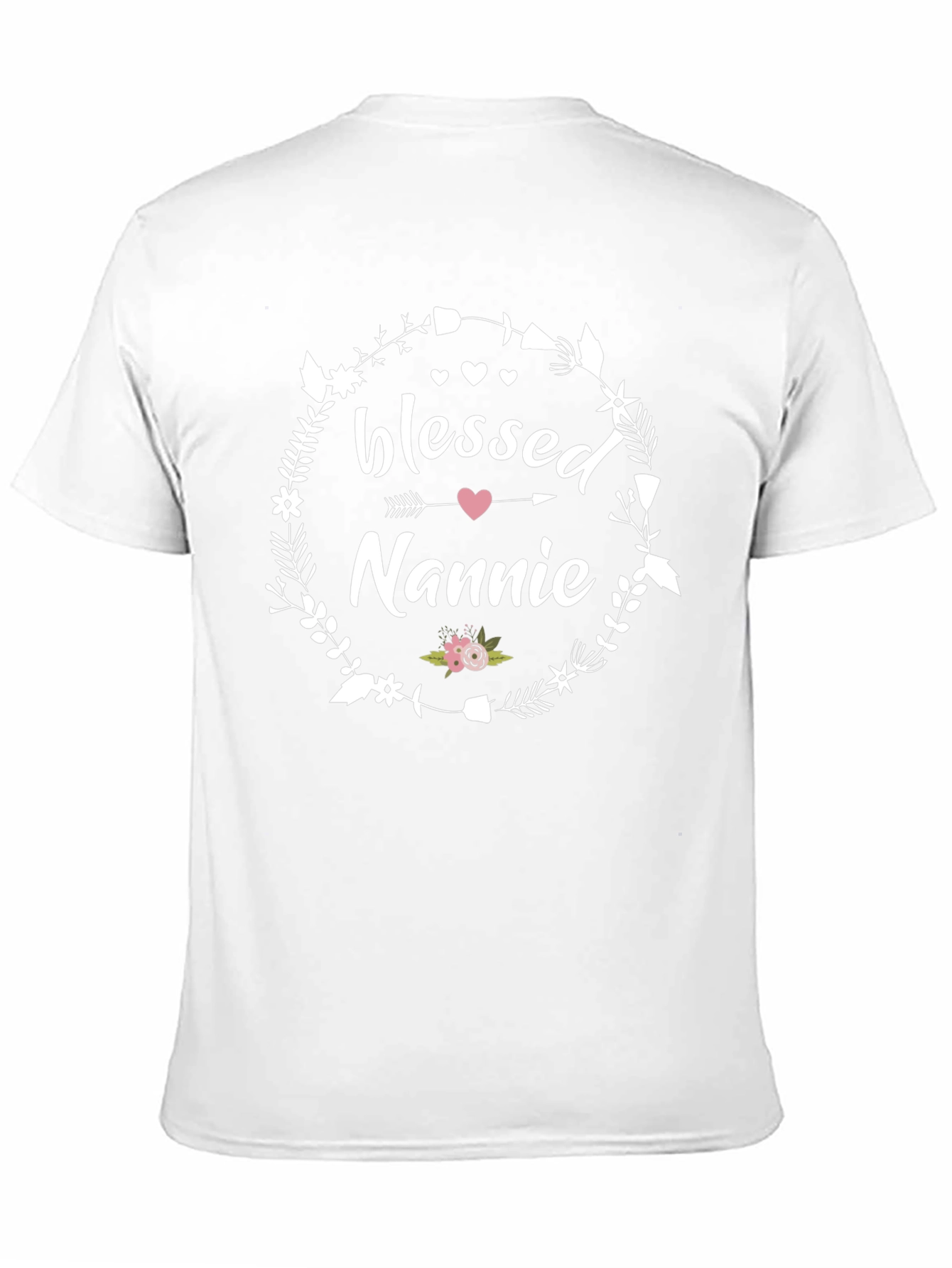 Blessed Nannie Floral Wreath T-Shirt