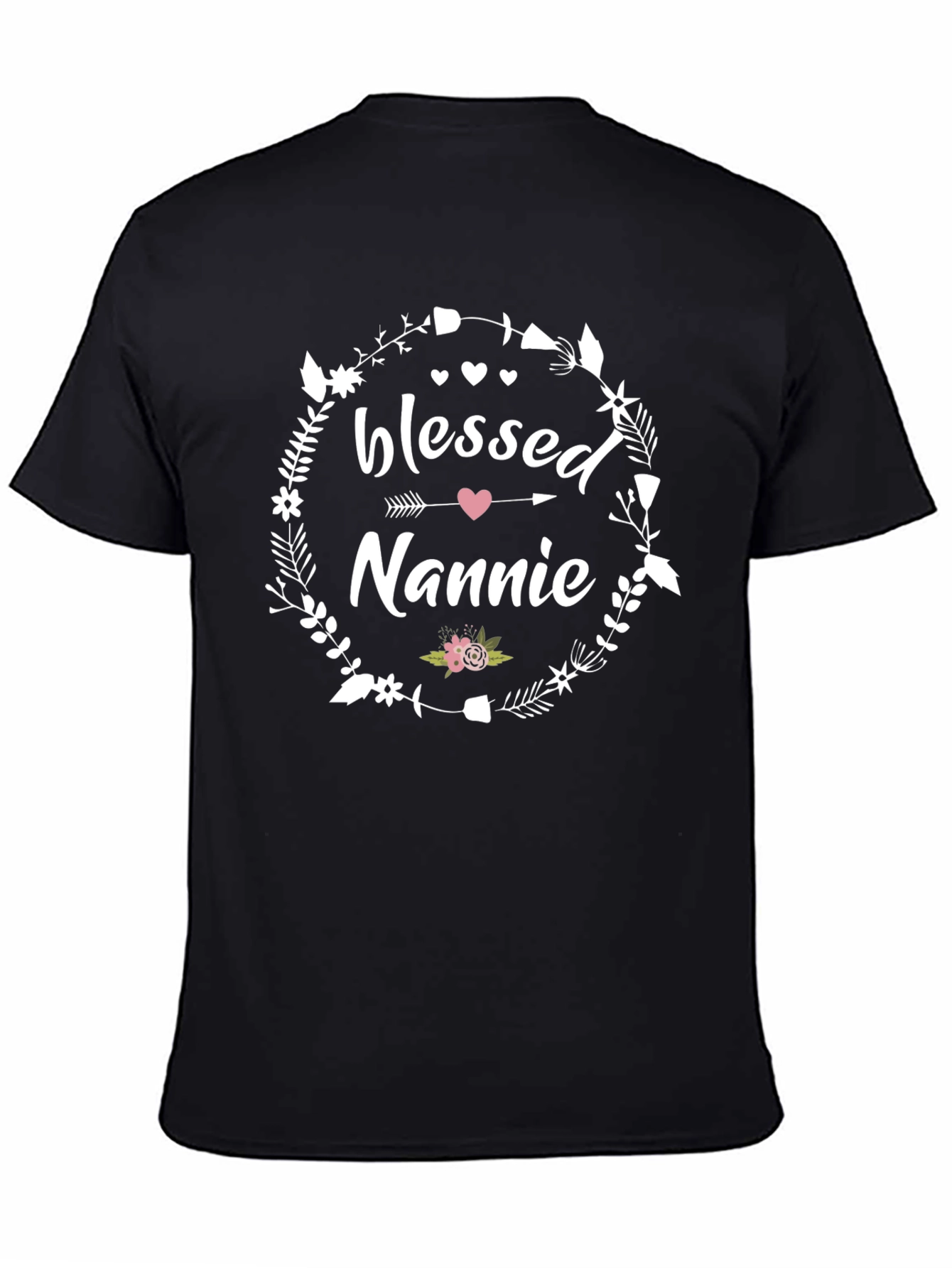 Blessed Nannie Floral Wreath T-Shirt