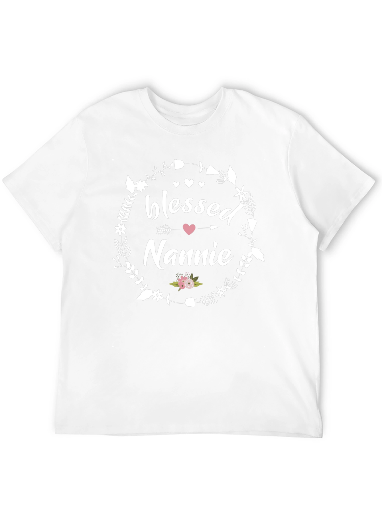 Blessed Nannie Floral Wreath T-Shirt