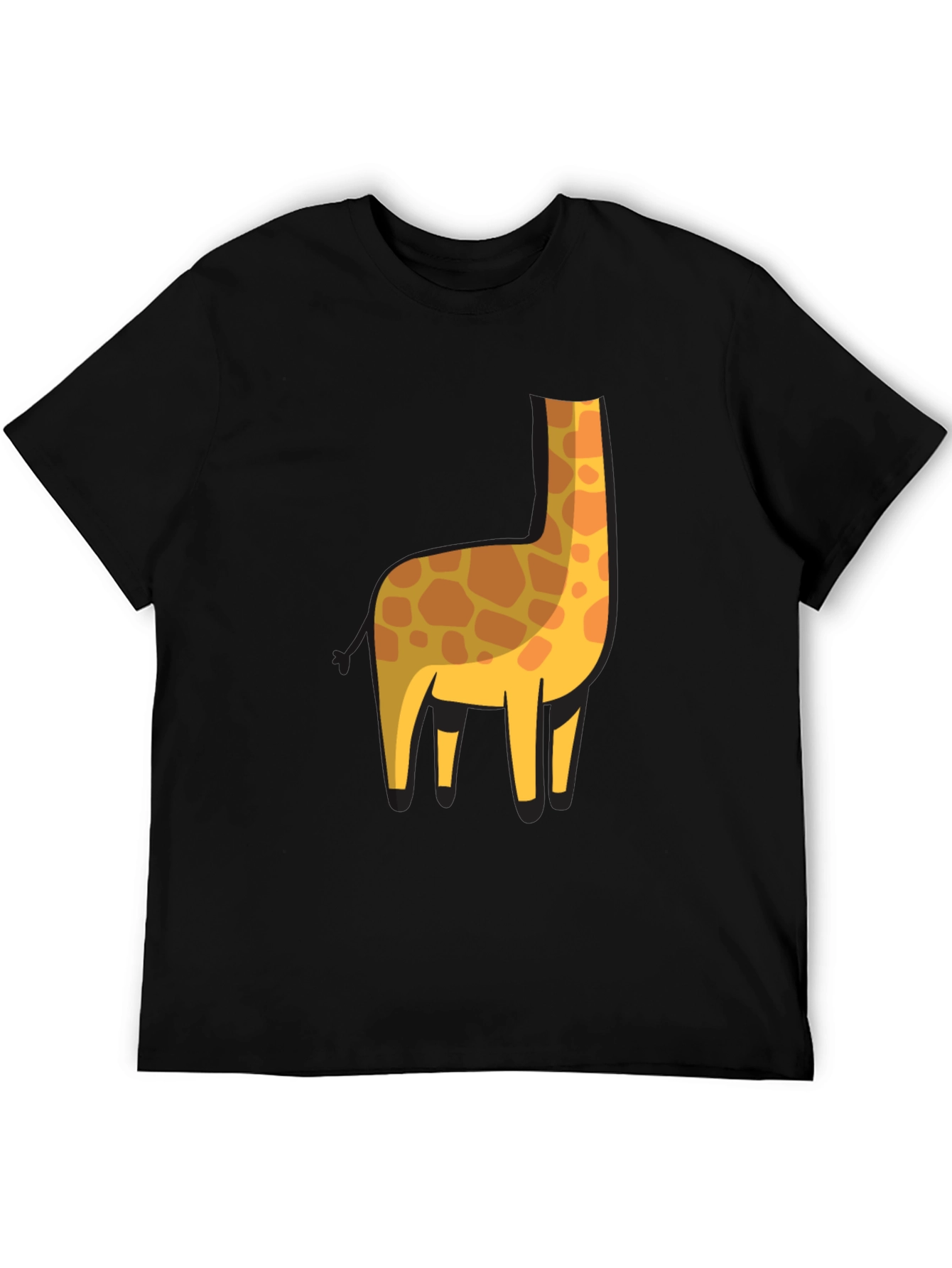 Giraffe Silhouette Graphic Tee - Black
