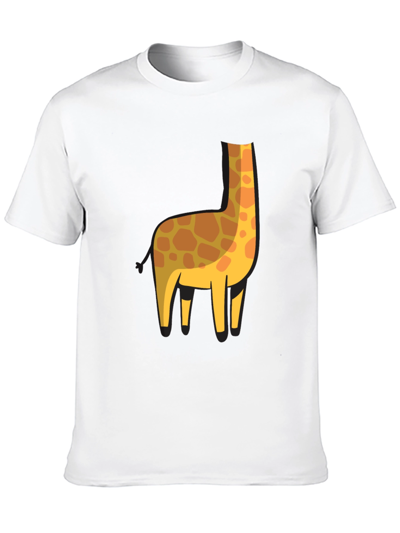 Giraffe Silhouette Graphic Tee - Black