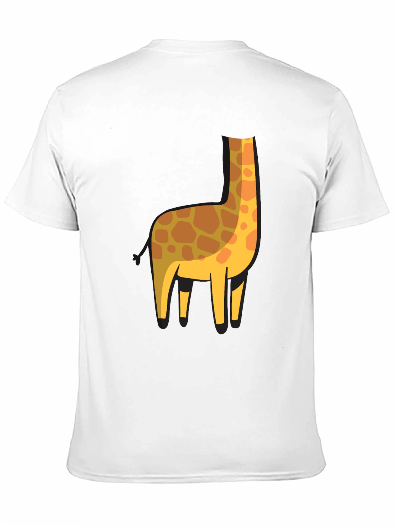 Giraffe Silhouette Graphic Tee - Black