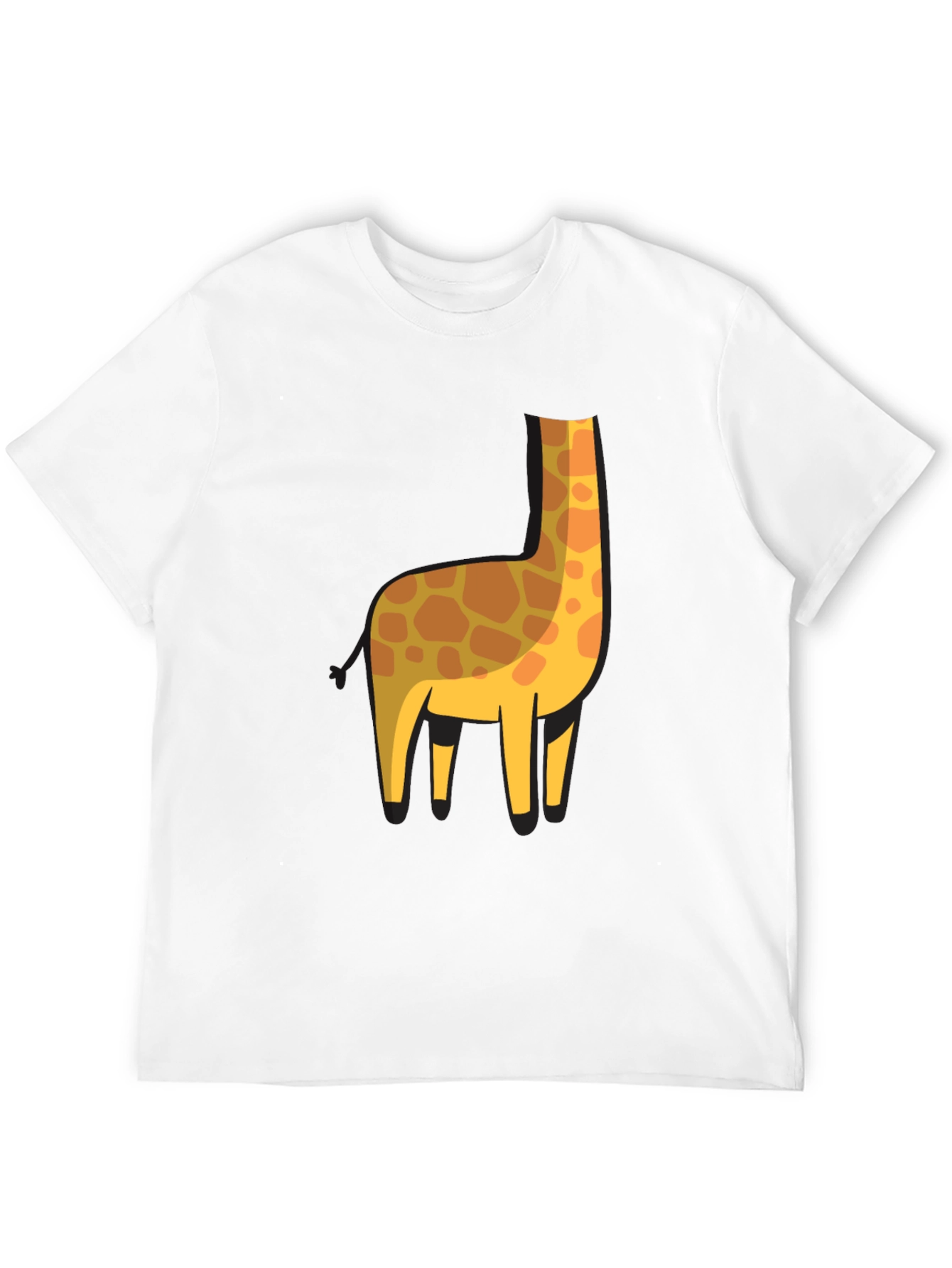 Giraffe Silhouette Graphic Tee - Black