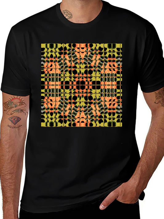 Abstract Pattern Black Tee