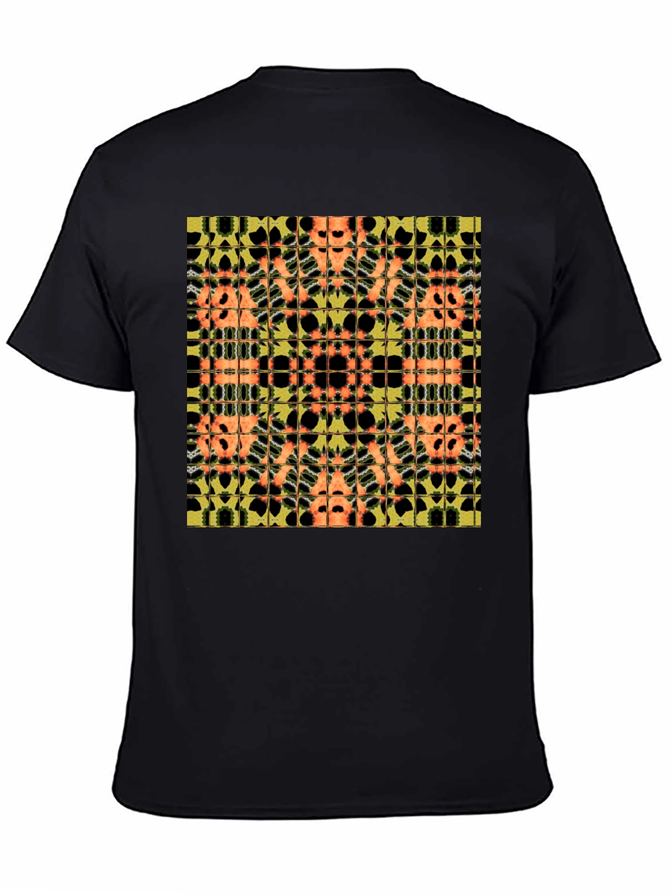 Abstract Pattern Black Tee