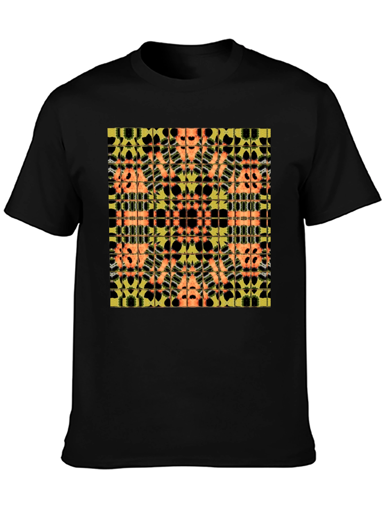 Abstract Pattern Black Tee