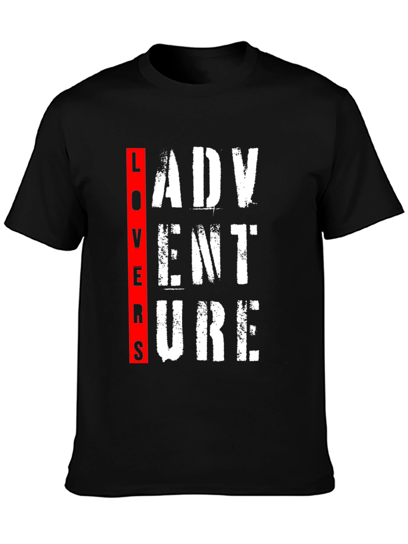 Adventure Lovers T-Shirt - Black Graphic Tee